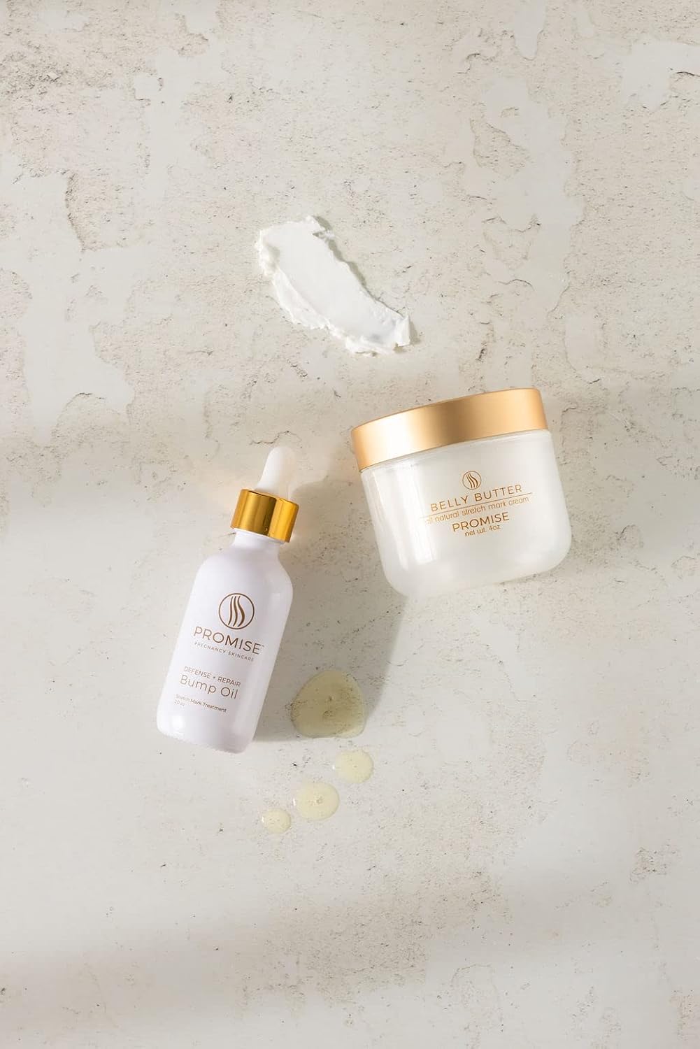 Promise Pregnancy Skin Care Set for Strech Marks, Scars and Dry Skin, Vegan, Non-Toxic, Set