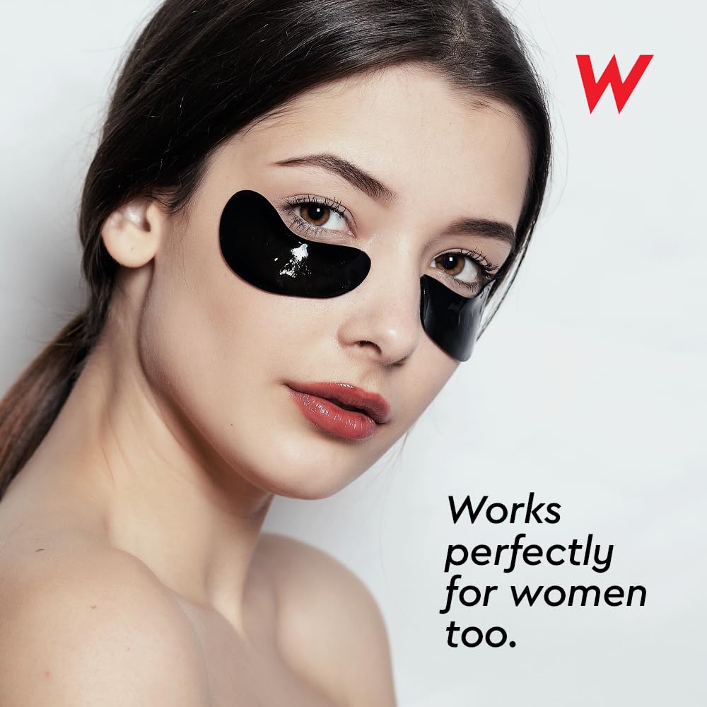 Wolf Project Under Eye Patches (15 pairs) For Dark Circles, Puffy Eyes, and Wrinkles - With Caffeine, Vitamin C and Peptides. Under Eye Masks Reduce Tired Eyes And Under Eye Bags