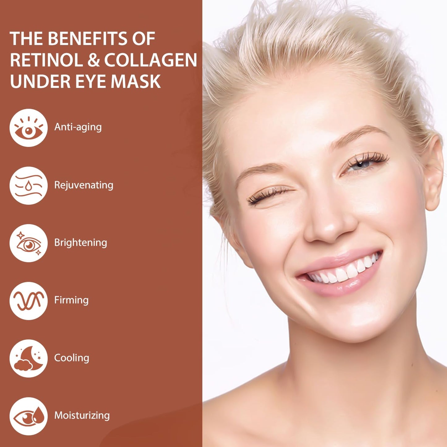 30 Pairs Retinol Collagen Eye Gels Mask For Women Gift, Anti-Aging Under Eye Patches for Wrinkles Dark Circles, Puffy Eyes, Eye Bags, Beauty Self Care Gifts for Women Collagen Sheet Mask