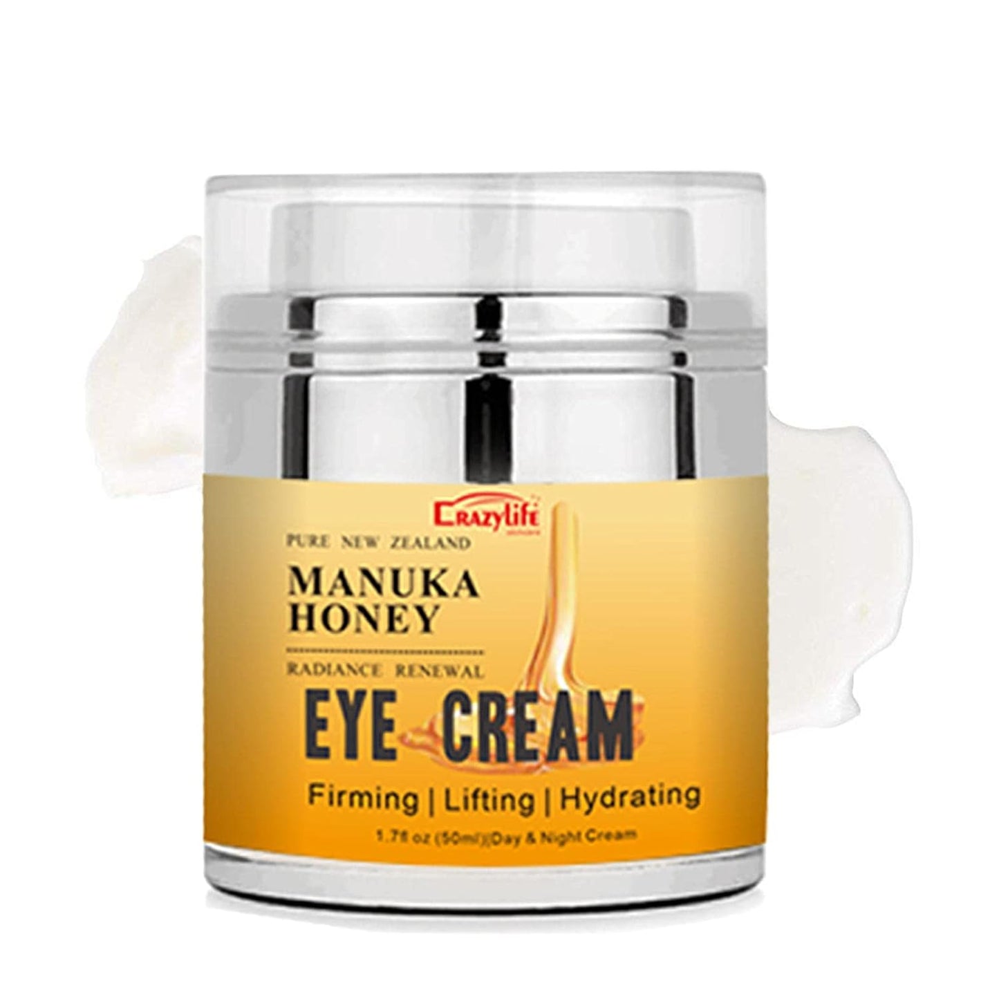 Manuka Honey Eye Cream for Dark Circles and Puffiness, Under Eye Cream, Anti Aging Eye Cream, Improve the look of Fine Lines and Wrinkles, Retinol and Aloe Vera Natural Relief