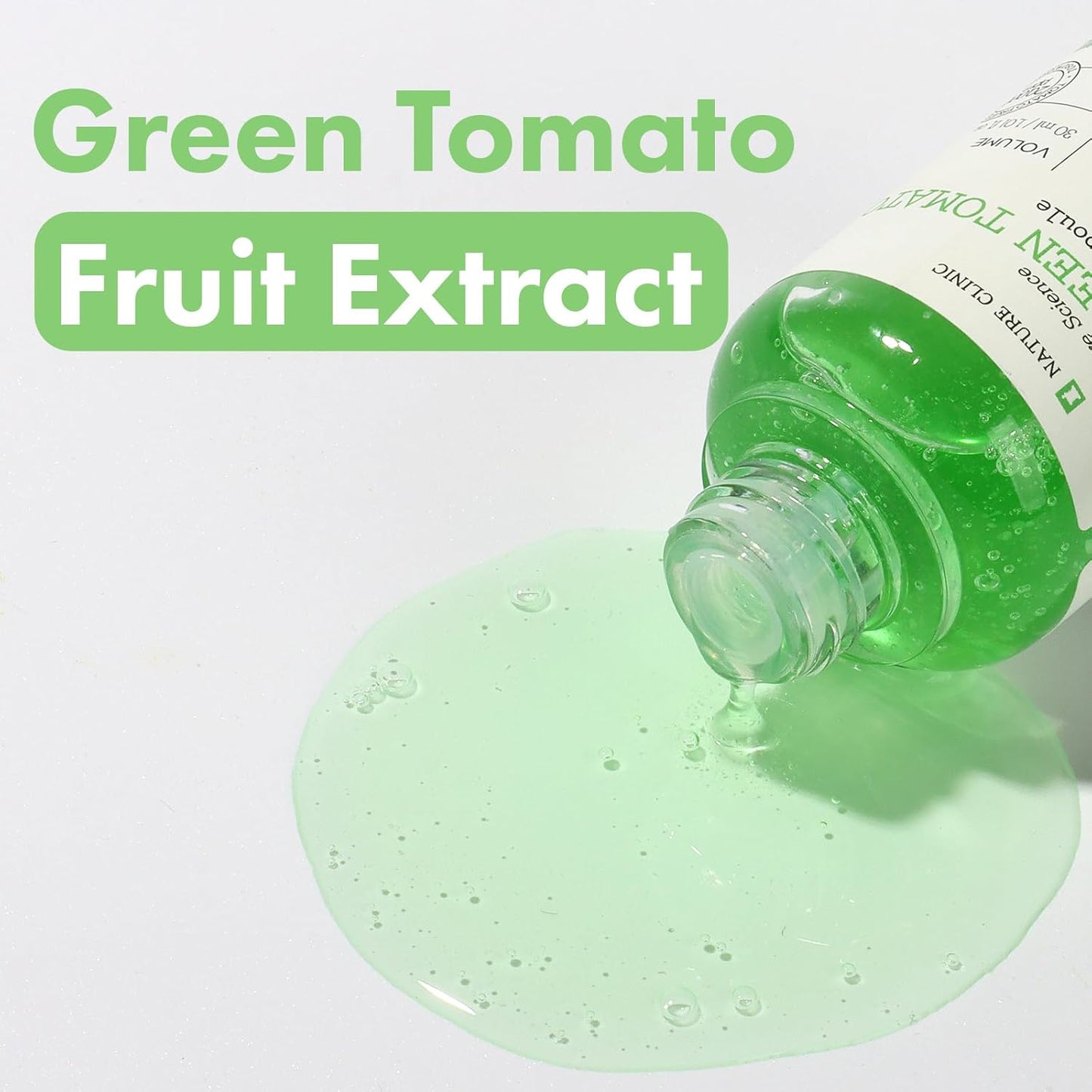 Green Tomato Pore Ampoule with Green Tomato, Witch Hazel and Hyaluronic Acid for Face Moisturizer and Pore Minimizing Treatment, Korean Skincare, 30ml, 1.01 fl. oz.