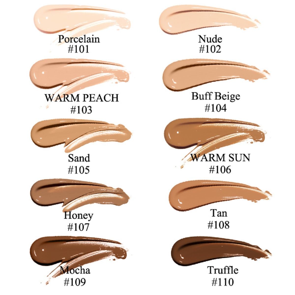 2 Pack PHOERA Foundation, Flawless Soft Matte 24HR Oil Control Full Coverage Foundation Makeup for Women.102 Nude-30ml