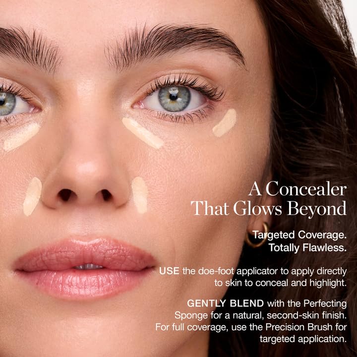 Ogee Complexion Perfecting Under Eye Concealer - Certified Organic Full Coverage Concealer - Buildable Coverage - HOLLY 12.75W - Deep (Warm Undertones)