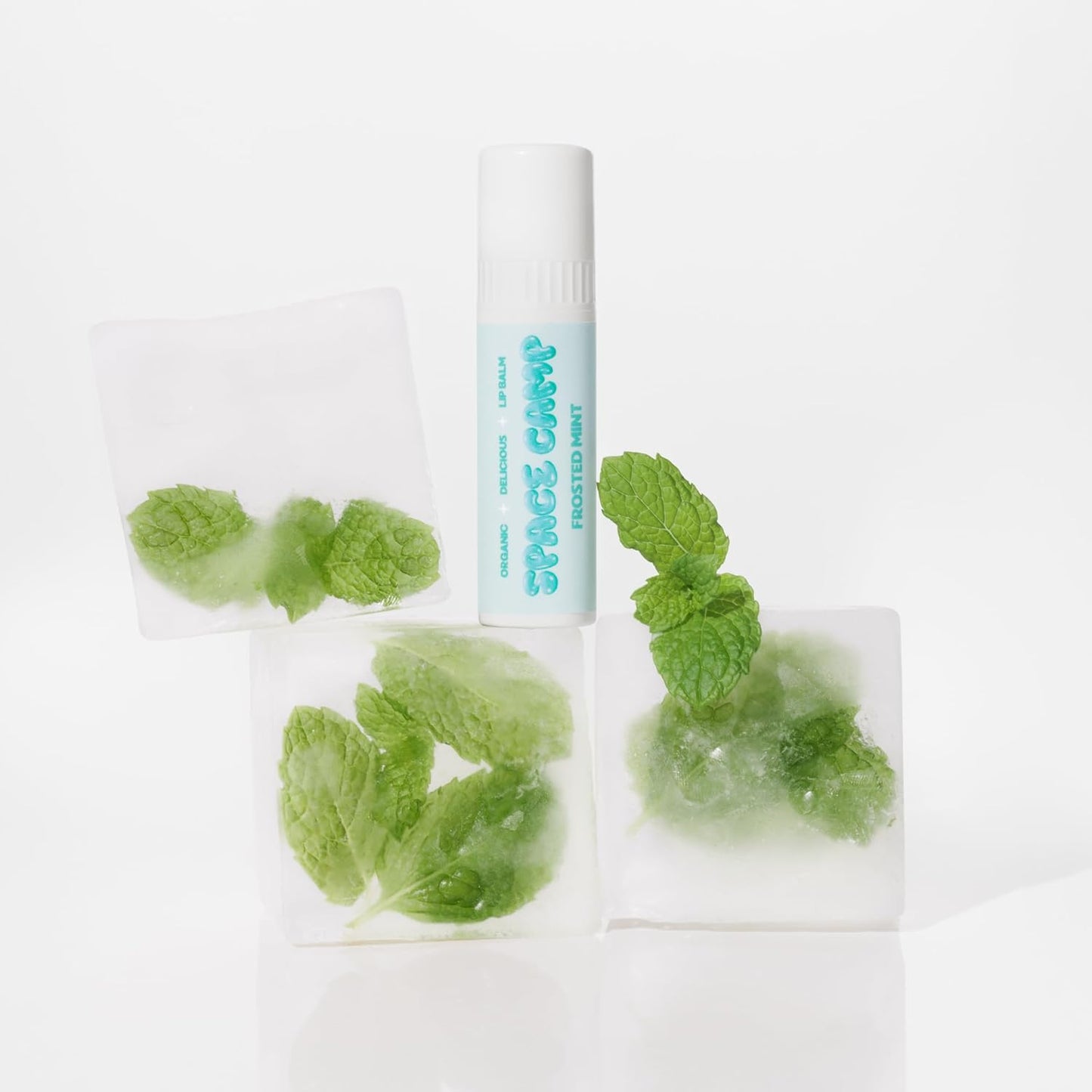 Space Camp Wellness Jumbo Lip Balm - Frosted Mint Organic Flavored Balm (2 Pack)