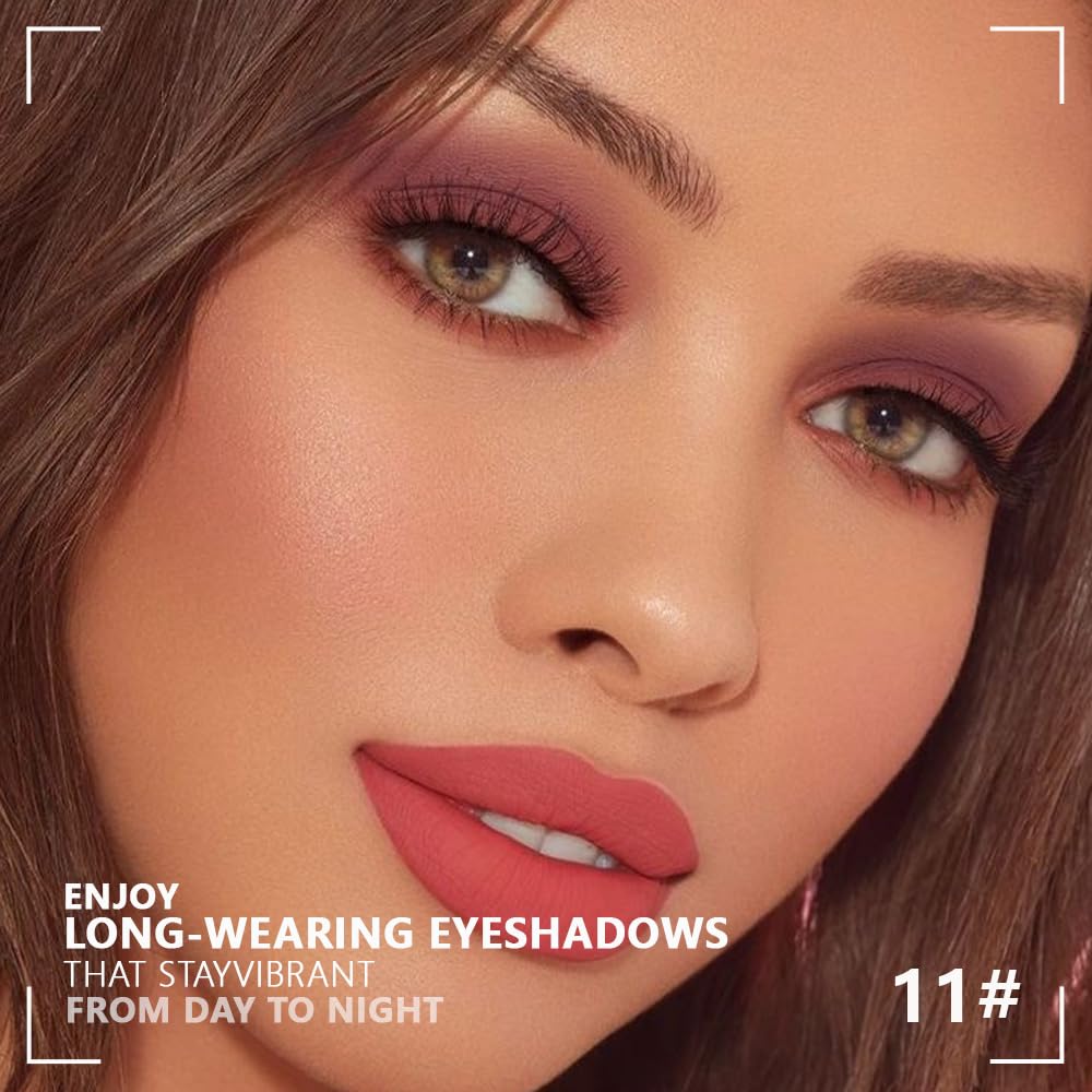 evpct Eyeshadow Quad Palette, Champagne Rose Gold Bronze Plum Glitter Shimmer Metallic Matte High Pigment Primer Eye Shadow Palette Makeup for older Women, Smudge Proof Vegan Cruelty-free, Ballerina