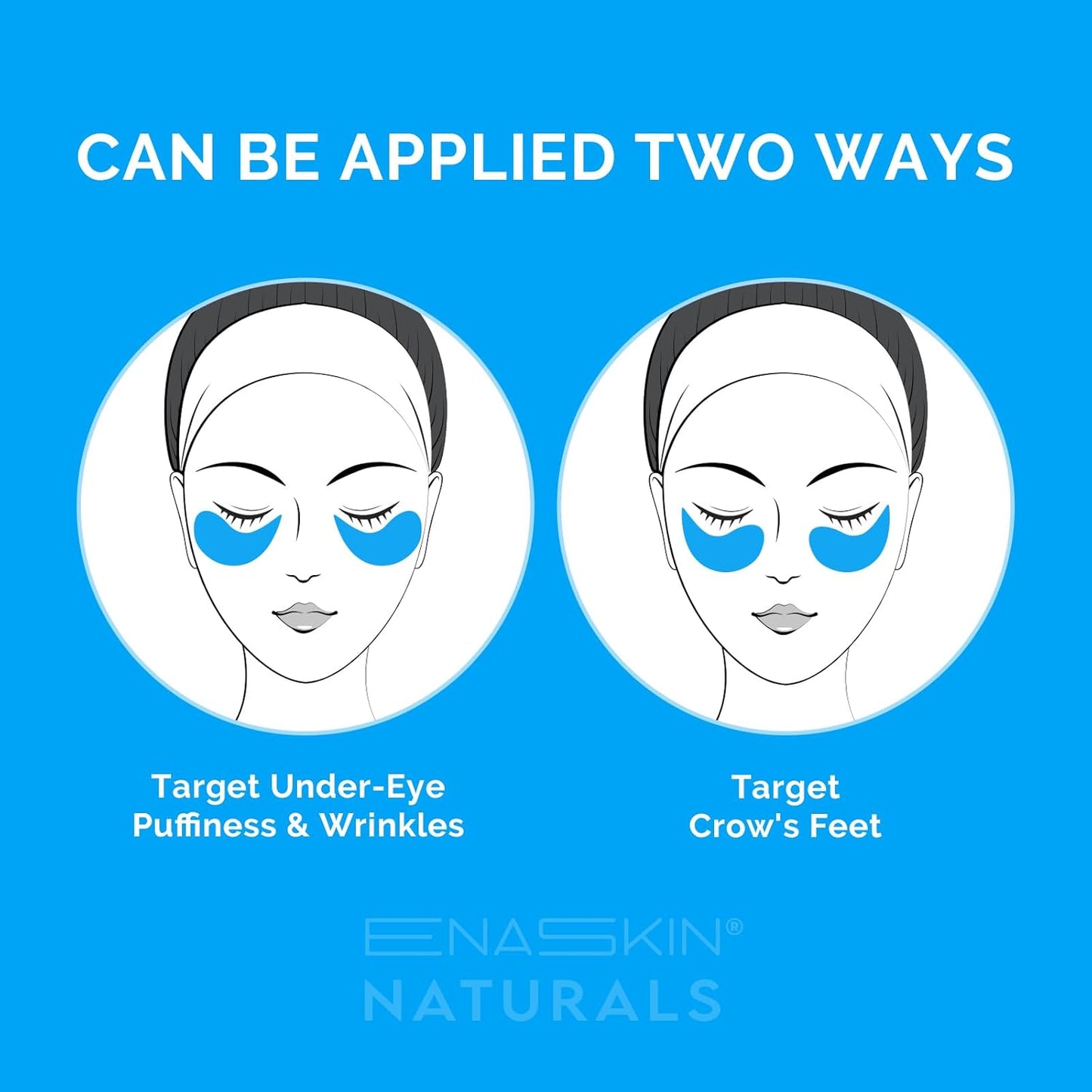 Under Eye Patches for Dark Circles: 30 Pairs Enaskin Naturals Retinol Collagen Eye Gels Mask - Reduce Wrinkles Puffy & Bags - Skin Treatment Pads - Anti Aging Moisturizer For Women (Blue)