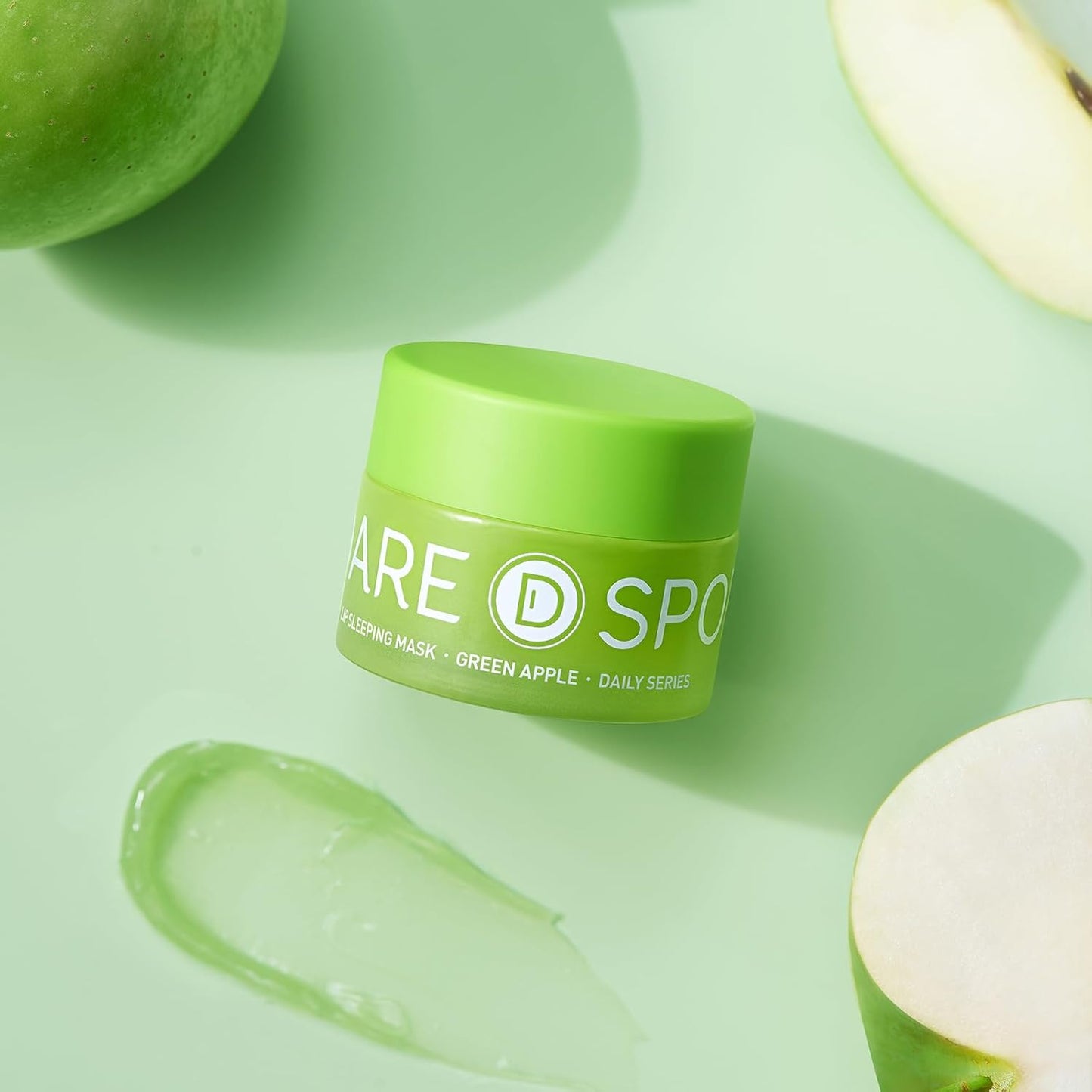 Sleeping Lip Mask Green Apple - Repair for Dry Cracked Lips, Softer, Smoother, Vitamin C Care, Nourish and Revitalize Your Lips Overnight, with Shea Butter - 0.42 Fl Oz