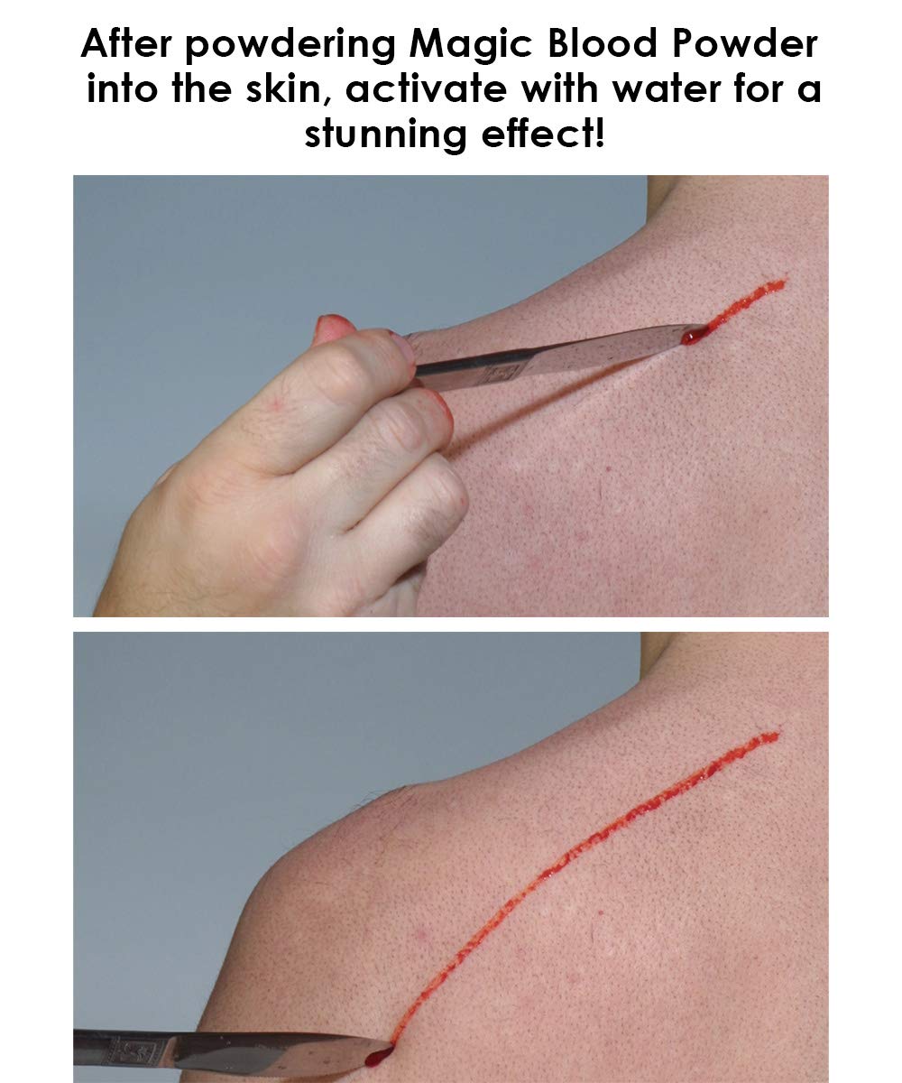 Graftobian Blood Sampler Set Makeup Kit - with 4 FX Bloods - Blood Gel, Blood Paste, Stage Blood, Magic Blood Powder