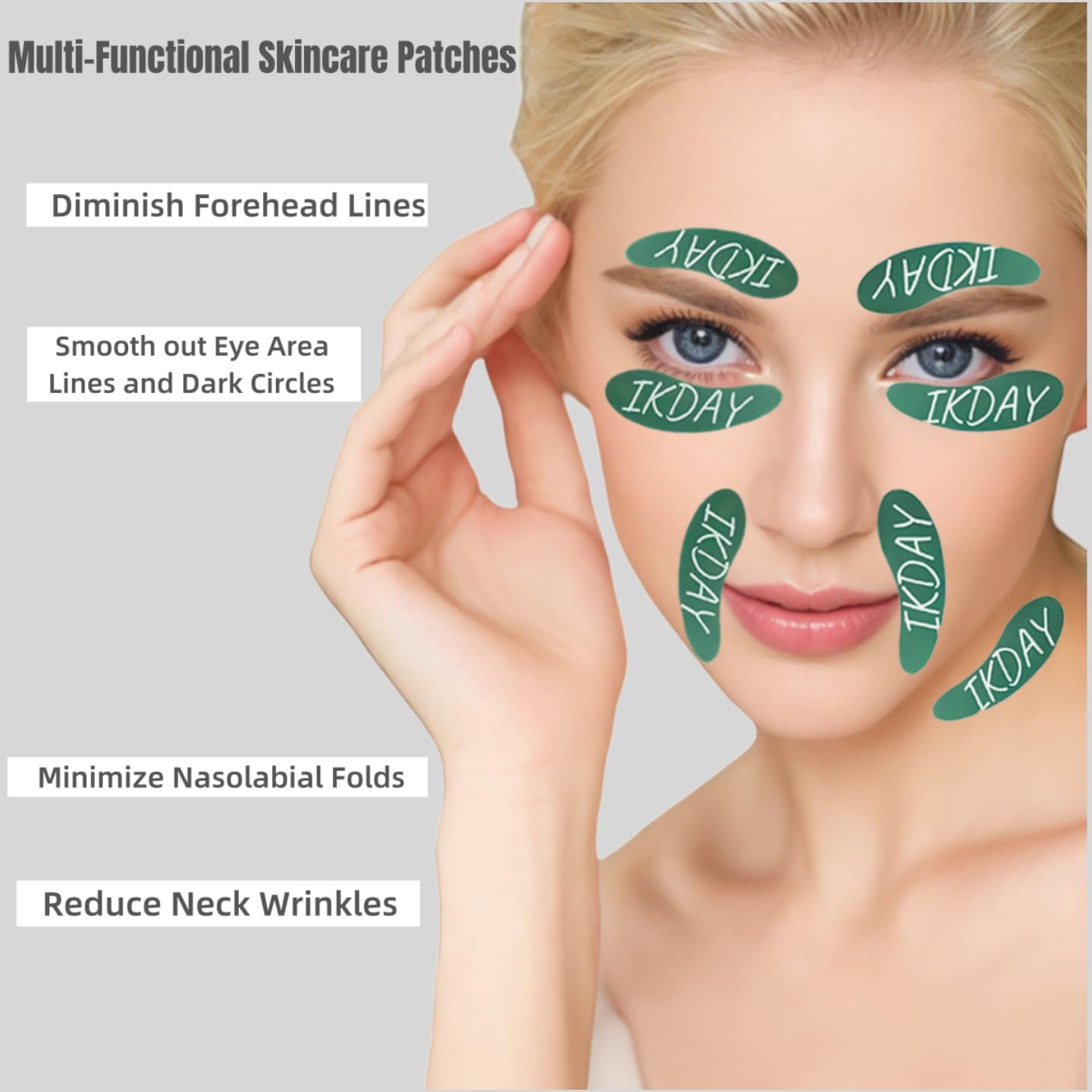 Silicone Eye Patches Reusable Under Eye Patches | Forever Eye Mask Reusable Eye Gel Pads | Eye Patches for Wrinkles &Puffy&EyesDark Circles| Great Skincare Routine for Face (Green -1pair)