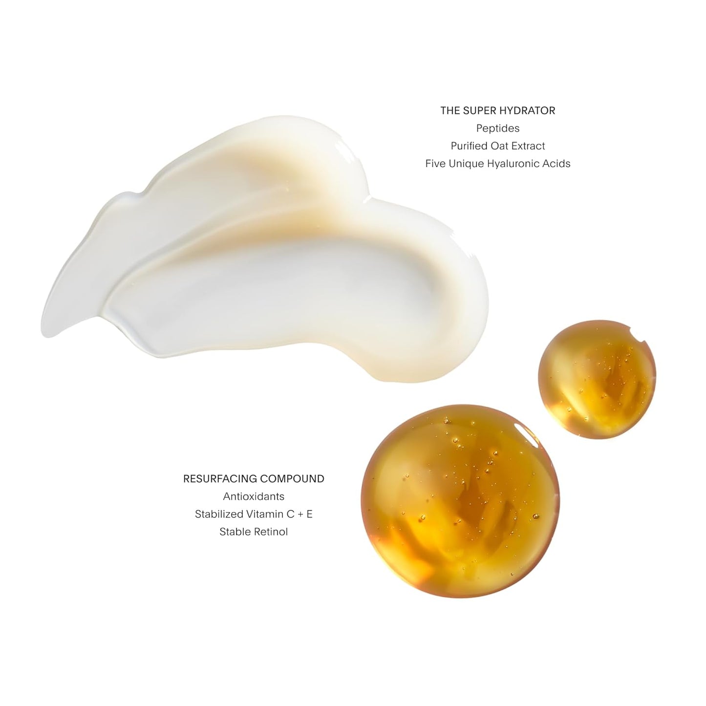 U Beauty Resurfacing Compound + Super Hydrator Set, Vitamin C Serum with Retinol, Vit E, Aha Exfoliant, Hyaluronic Acid for Daily Anti-Aging