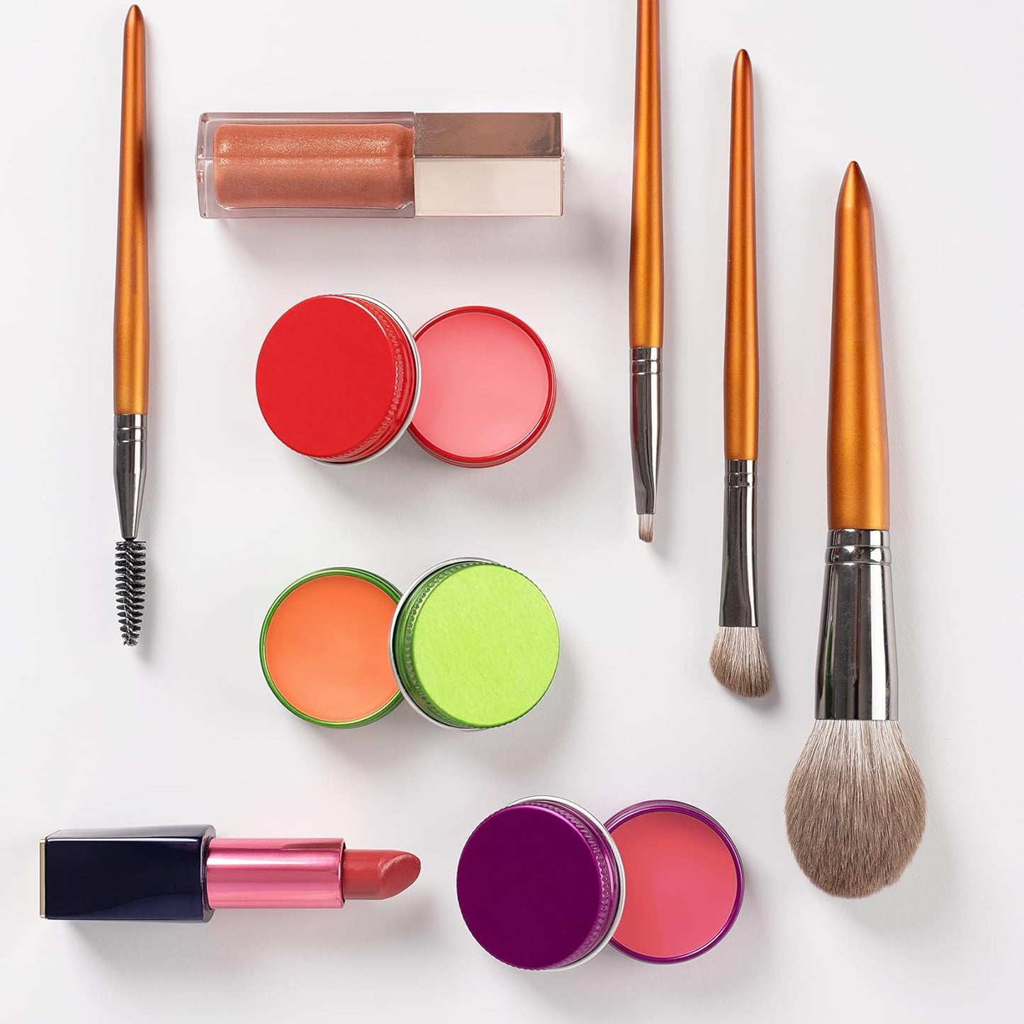 0.5 oz Screw Top Aluminum Tin Jar with Screw Lid and Blank Labels (Green - Pack of 32)