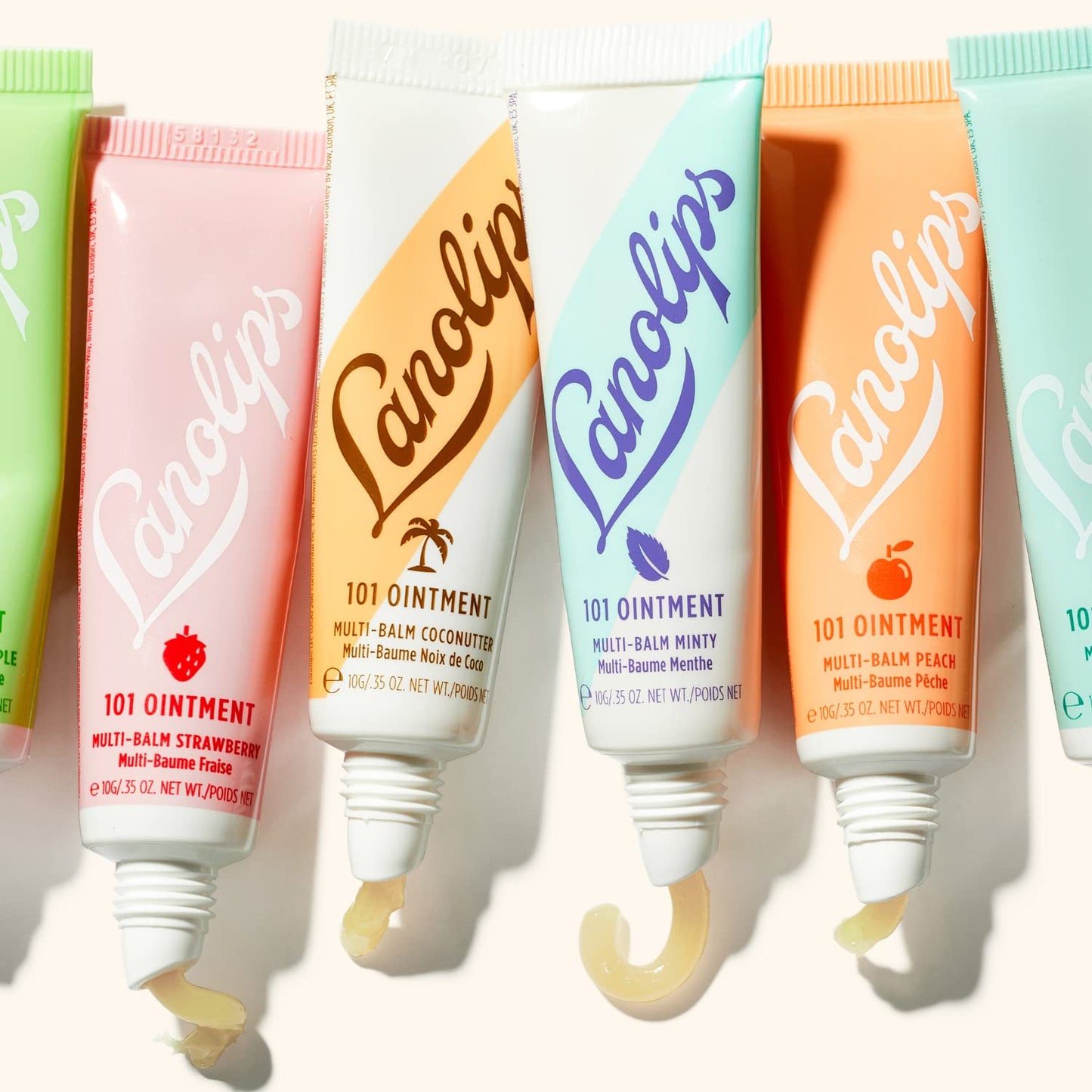 Lanolips 101 Ointment - Lanolin Lip Balm for Smooth, Hydrated & Healthy Lips - Multipurpose Lip Ointment with Lanolin Oil for Dry Lips, Cuticles & More - Peppermint (0.52 oz)