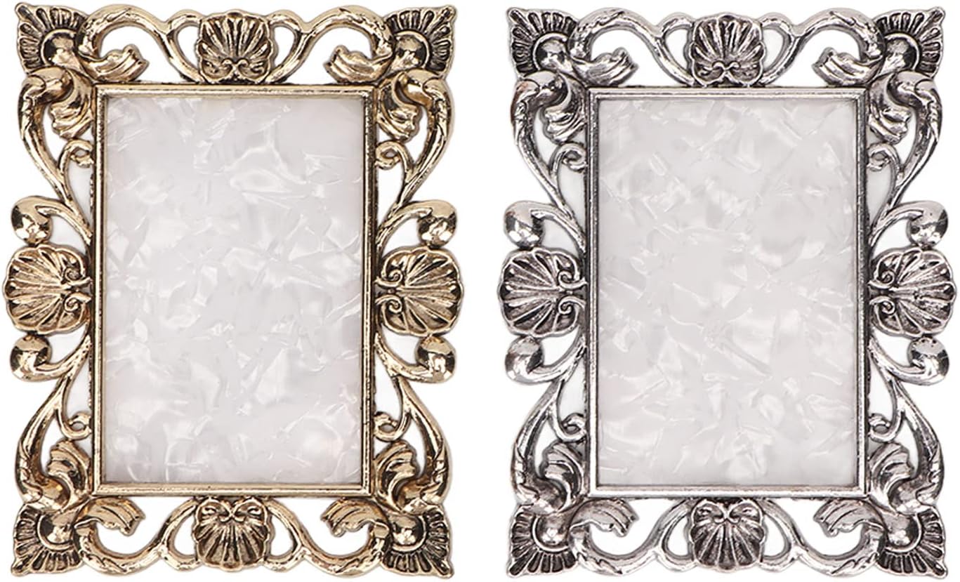 2pcs Resin Nail Art Palette, Nail Art Painting Palette Gold Silver Copper Mixed Color Vintage Photography Props Nail Gel Color Makeup Display Board Nail Art Cosmetic Mixing Tools