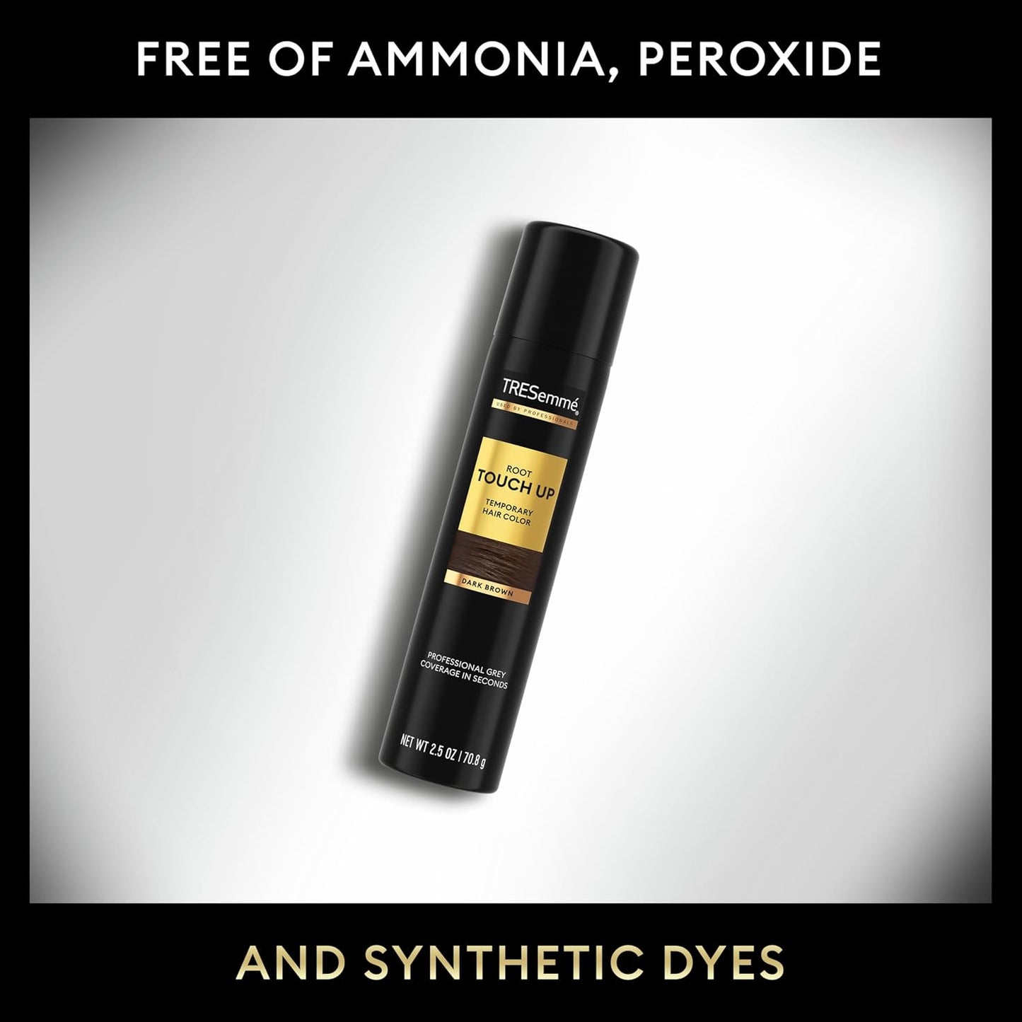 TRESemmé Temporary Hair Color Root Touch-Up Dark Brown Ammonia-free, Peroxide-free Root Cover Up Spray 2.5 Fl Oz