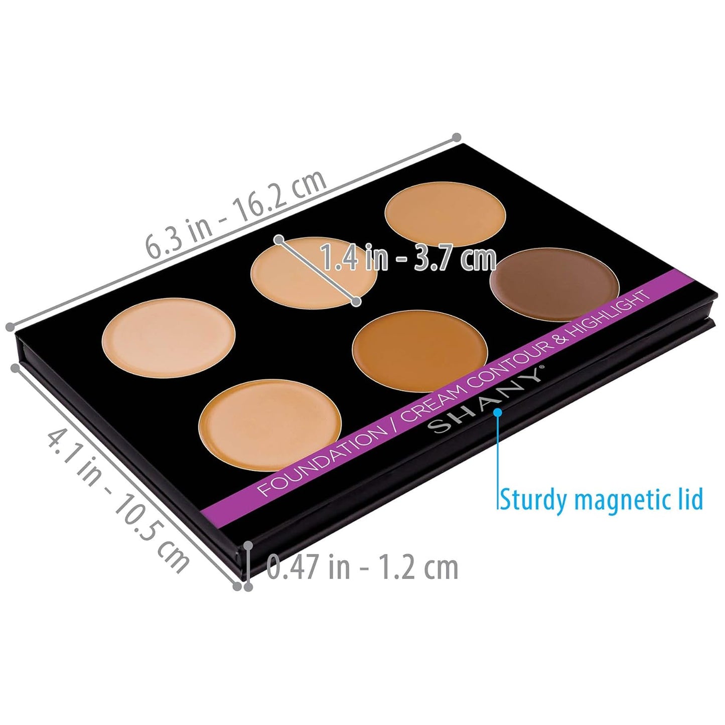 SHANY Foundation/Cream Contour & Highlighting Palette - Layer 1 - Refill for the 6 Layer Mini Masterpiece Collection Makeup Set
