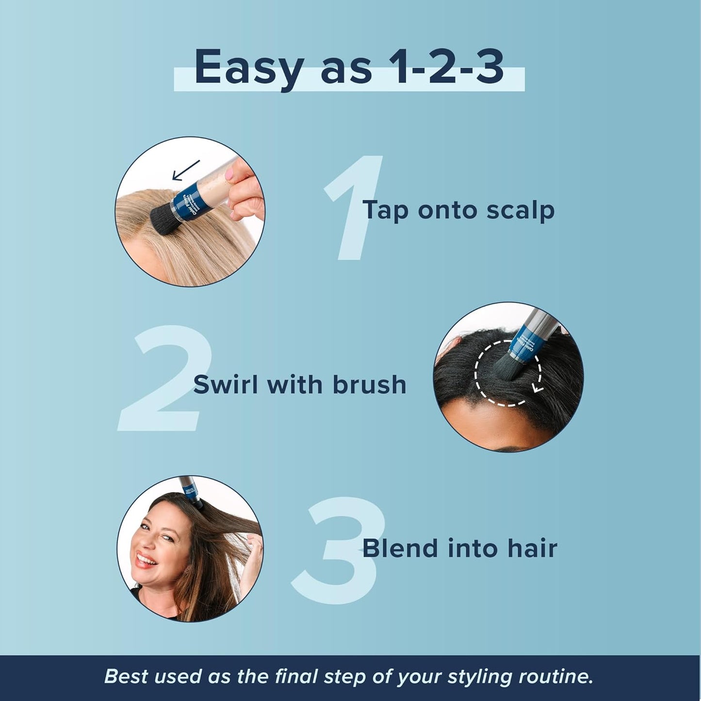 TRUHAIR Color Fibers Root Coverage & Density Booster | Quick-Apply Root Touch Up Hair Color | Natural Color Matching, Gray Hair Cover up to Color Gray Roots - 11 Hair Colors Available (White)