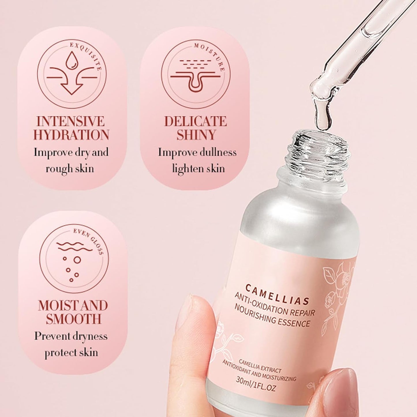 Camellia Extract Skin Care Sets, Skin Care Gift Set for Women Girls, Face Skin Care Routine Kit for Women, 5Pcs Skin Care Products Set with Cleanser,Mask, Face Serum