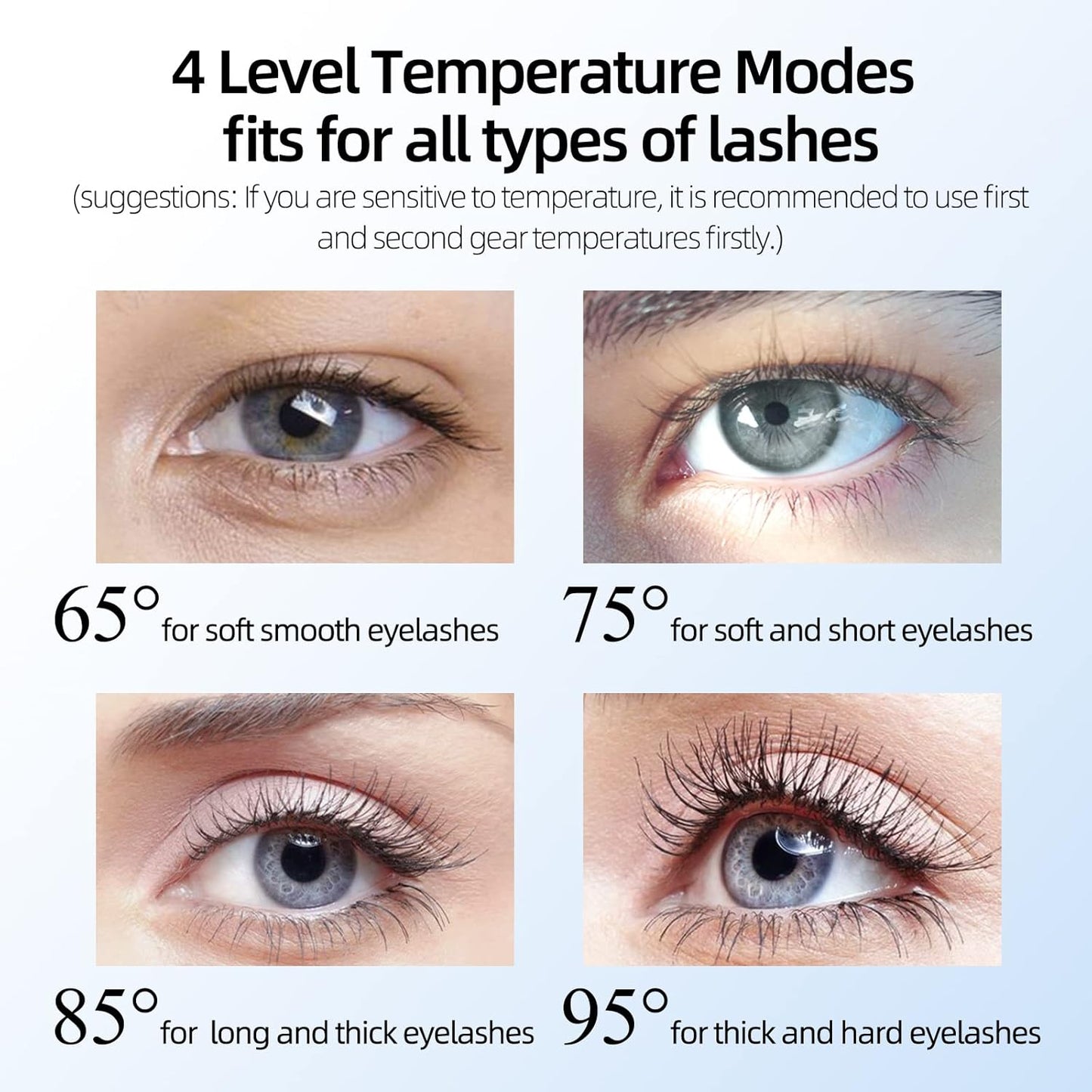 Heated Eyelash Curler, Heated Lash Curler, Portable USB C Rechargeable Eyelash Curler 24H Long Lasting Intelligent Power Off Electric Eyelash Curler with Eyelash Comb for Makeup - Black