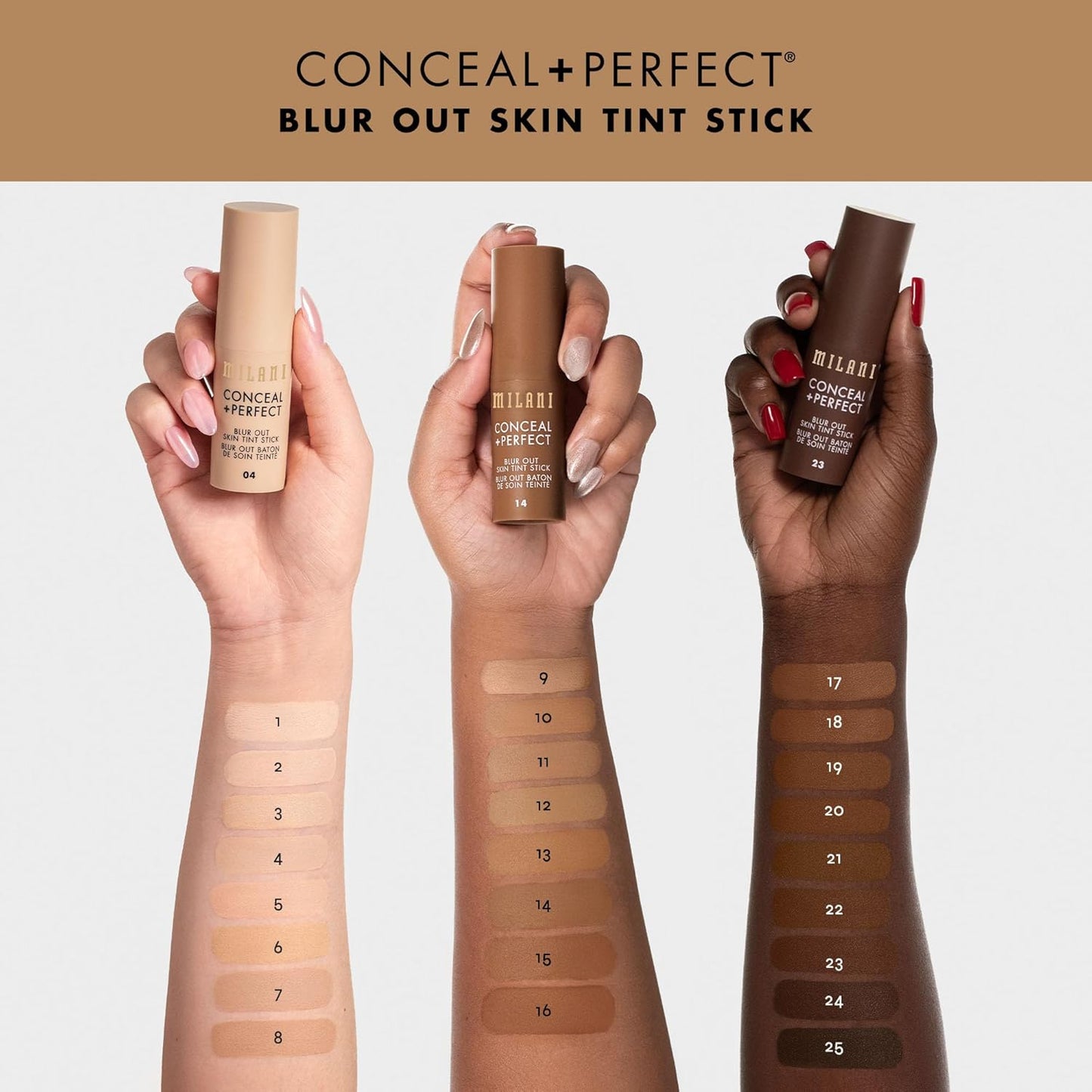 Milani Conceal + Perfect - Skin Tint Stick, Blur Out Tinted Moisturizer Makeup, Shade 001