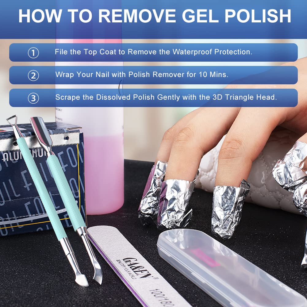 2PCS Metal Teal Cyan Cuticle Pusher and Cutter Remover Salon Stainless Steel Gel Nail Polish Peeler Scraper Durable Professional Manicure Pedicure Cleaner Tool For Fingernail and Toenail