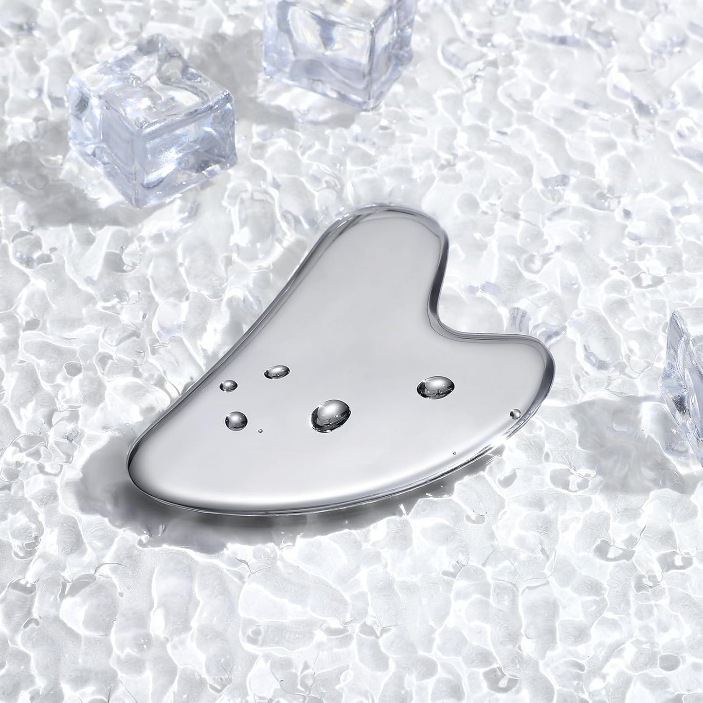 rosenice Gua Sha Facial Tools Stainless Steel Gua Sha for Face Skincare Massage Scraper for Body Metallic Luster