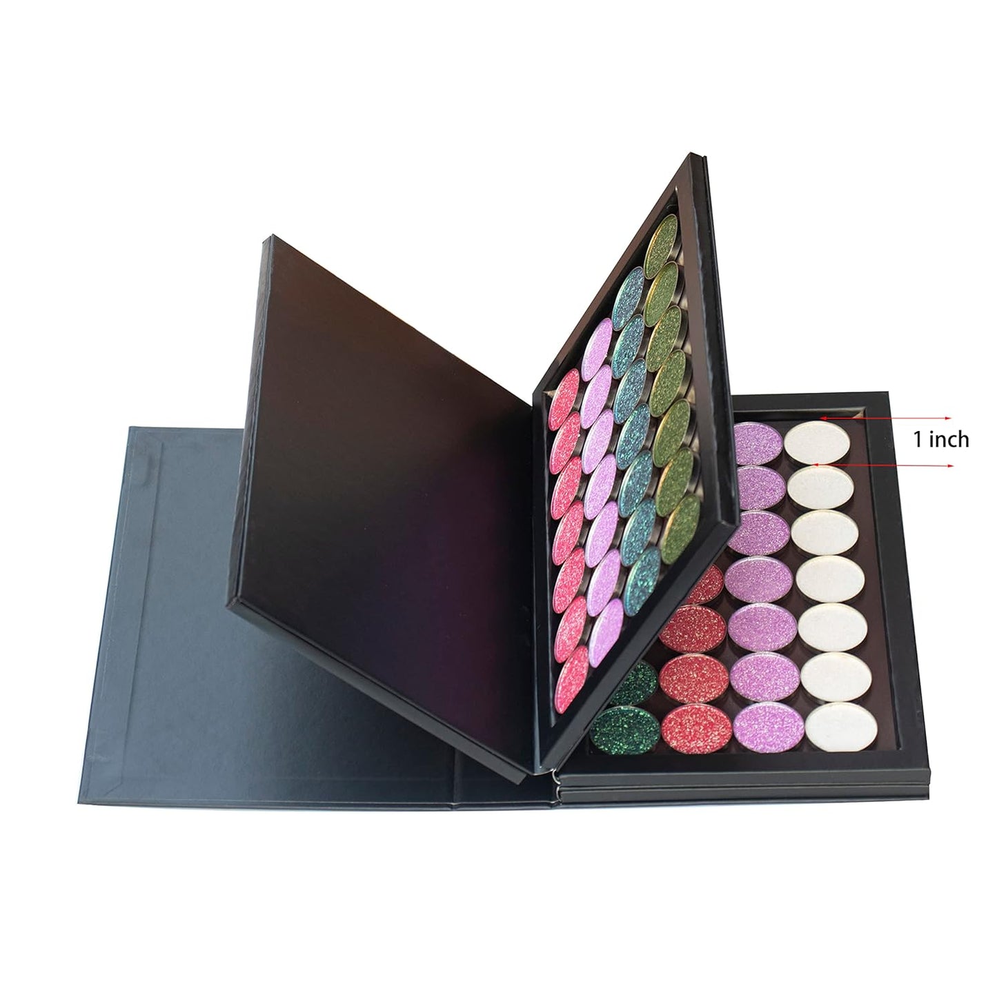 4 layers empty cardboard magnetic book eyeshadow palette