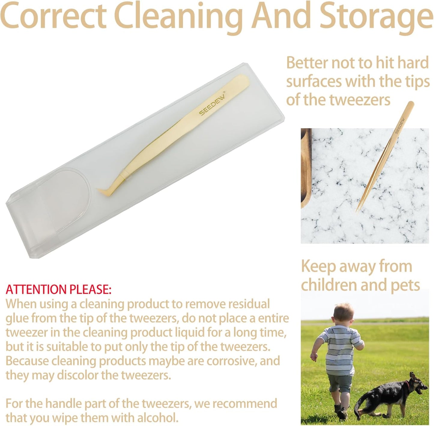 Tweezer Eyelash Extensions 1 PCS Stainless Steel 90 Degree Pointy Boot L Shape Tweezer Isolation Professional Precision Supplies Application Tools for Lash Tech Artist Beginner(Golden)