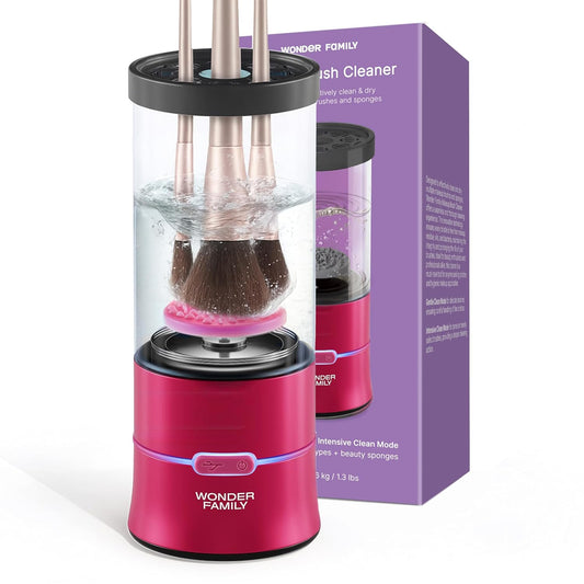 Premium Electric Makeup Brush Cleaner Machine 3-in-1 – Automatic Washer & Dryer for Makeup Brushes, Sponges & Beauty Tools – With Holder Stand