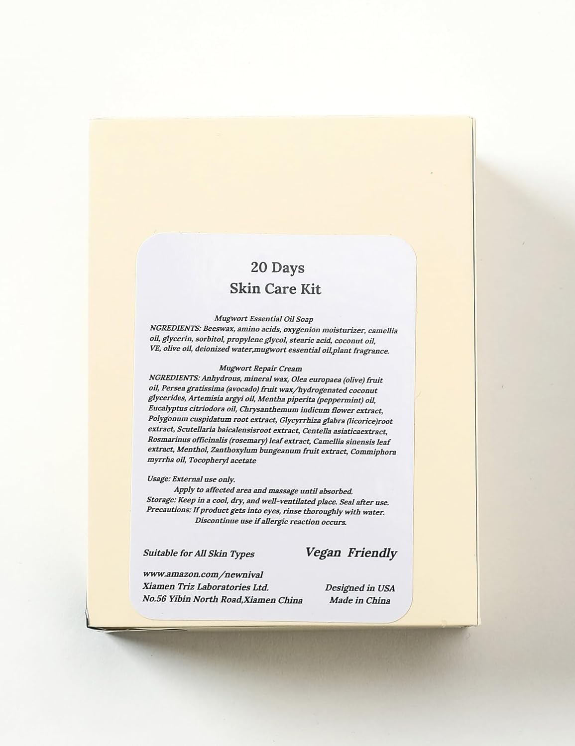 2 Step 20 Days Complete Acne Skin Care Kit.Acne Cleanser Pure Mugwort Essential Oil Soap Face Wash-Cleanse, Hydrate,Moisturize,Harmonize for Restored Skin Balance-1Pcs,120g