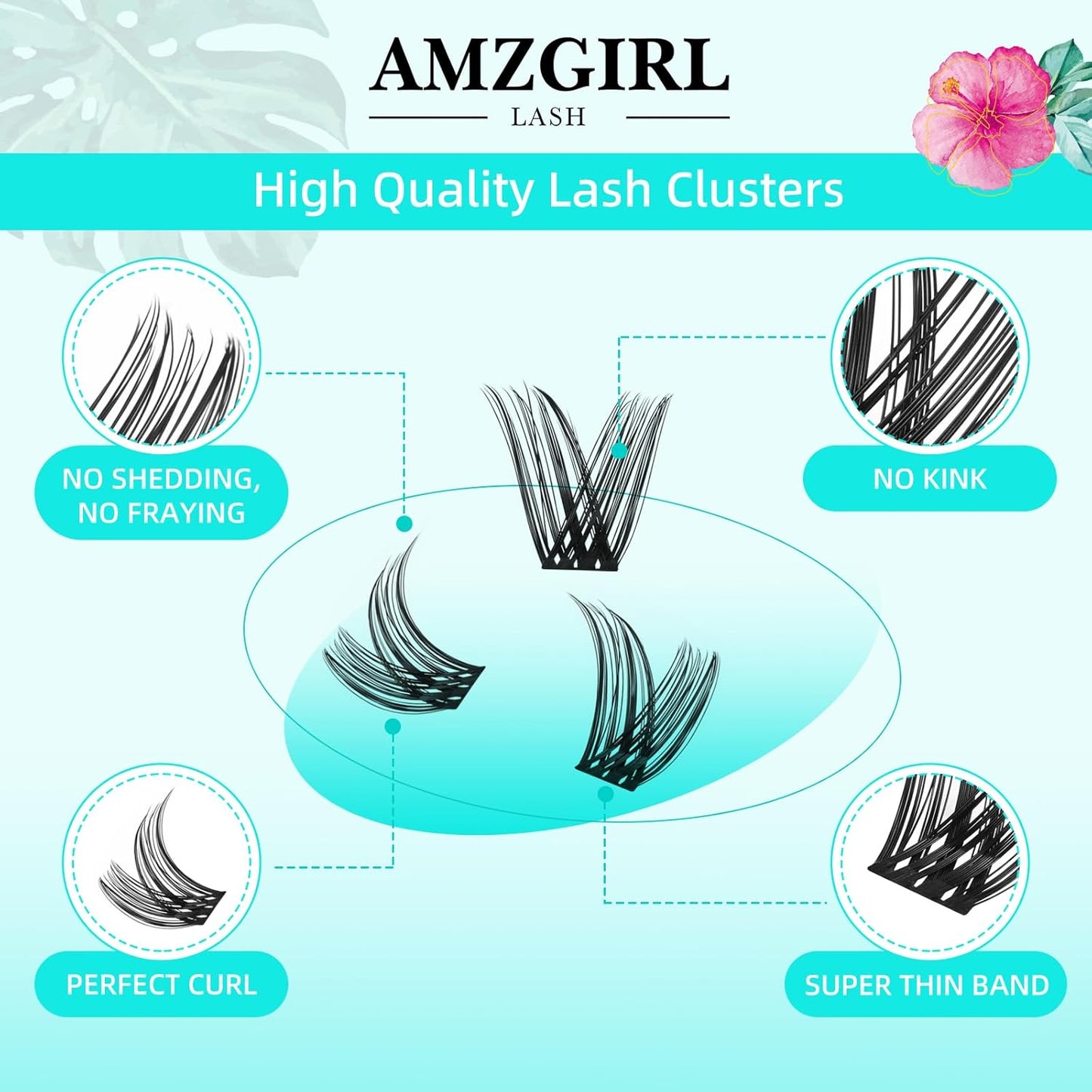 Lash Clusters Wet Look 168Pcs Eyelash Cluster Ultra-Thin Lash Band Eyelashes Extensions Spiky Anime Wide Span Lashes(Hollyhock,D-18mm)