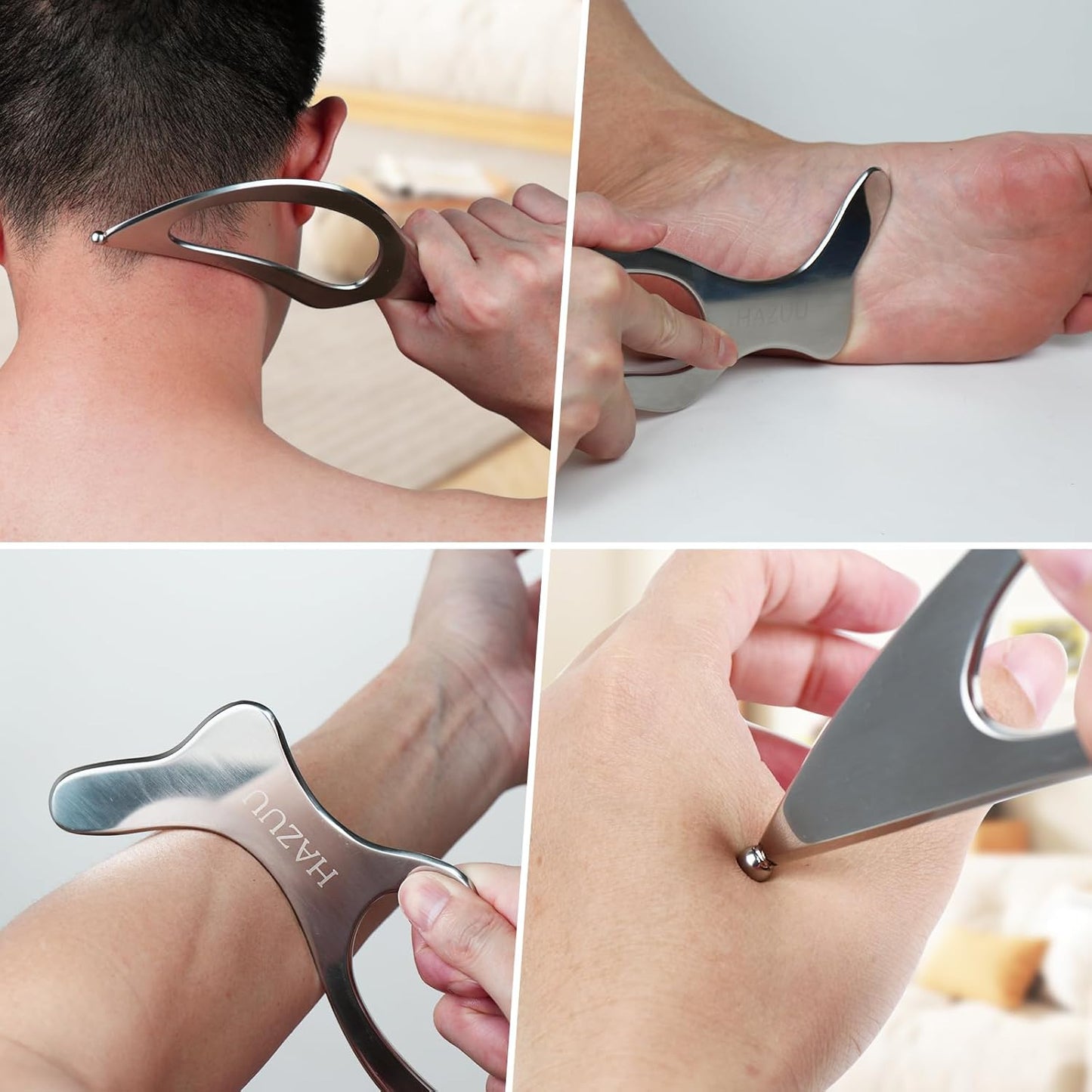 Stainless Steel Guasha Scraping Massage Tool for Soft Tissue Therapy, Ideal for Back, Legs, Arms, Neck, Shoulder Relief (Bird Shape)