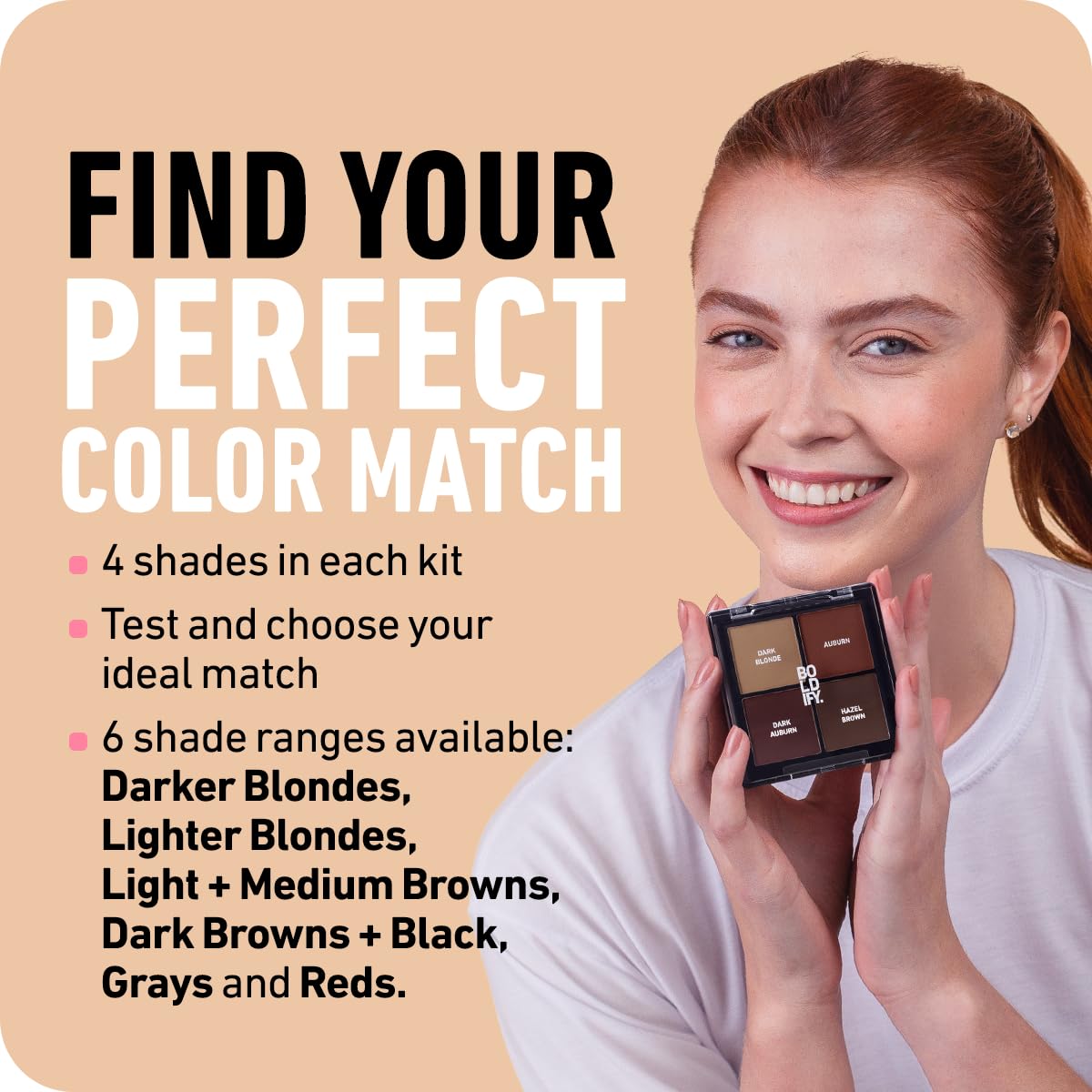 BOLDIFY Hairline Powder Color Sample Kit - Root Touch Up Hair Color for Gray Coverage - Bald Spot Concealing Hair Powder for Women & Men - 48-Hour Stain-Proof - Darker Blondes