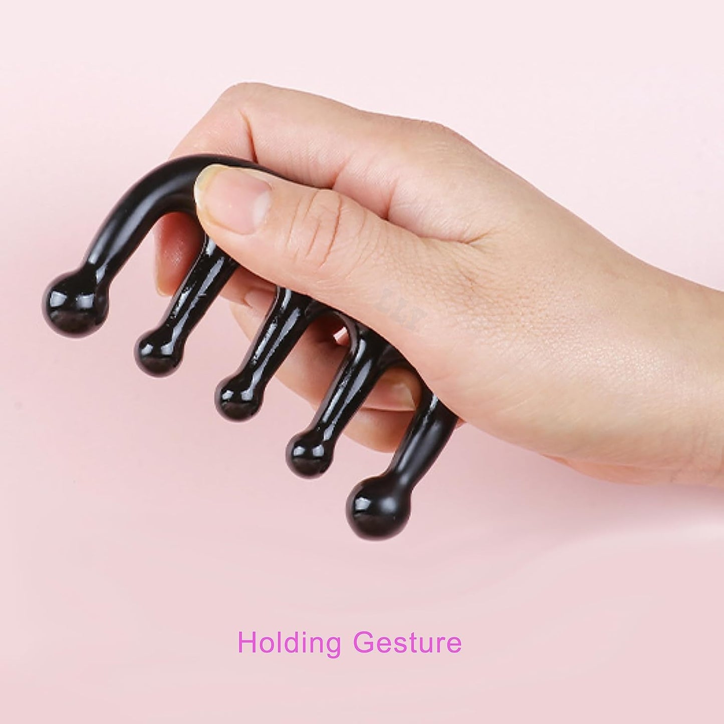 LLY Multifunctional Scraping Massage Comb. Natural Black Sibin Bian Stone. Beauty & Health Care, Relieves Wrinkles, Muscles & Acupoints