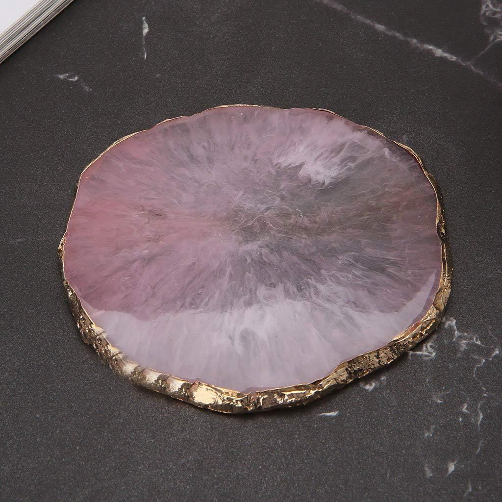 Resin Nail Art Palette, Kalolary Polish Holder Drawing Color Palette, Nail Art Painting Gel Palette Manicure Tool (Pink)