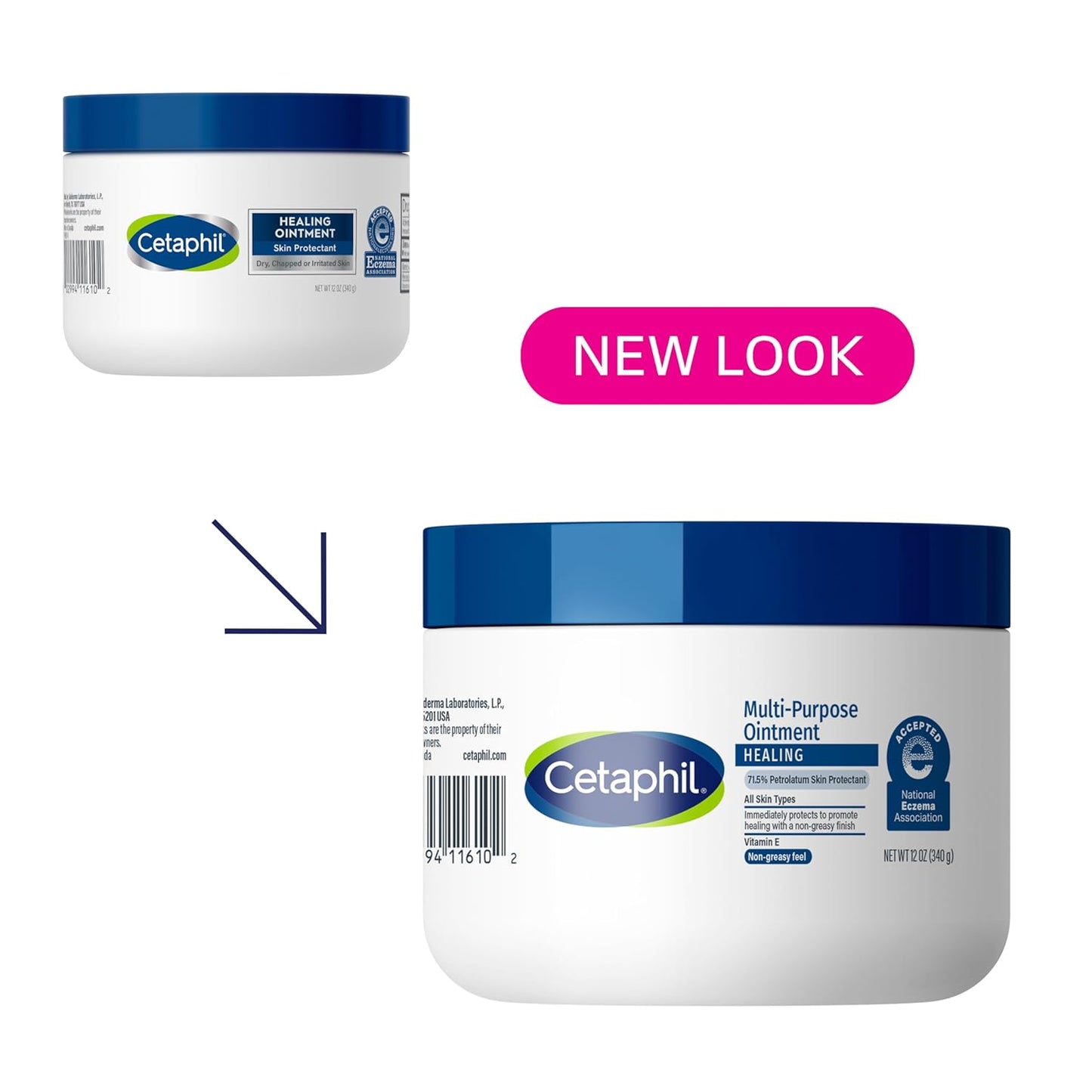 Cetaphil Healing Ointment, 12 oz, For Dry, Chapped, Irritated Skin, Heals and Protects, Soothes Cracked Hands and Chapped Lips, Hypoallergenic, Fragrance Free