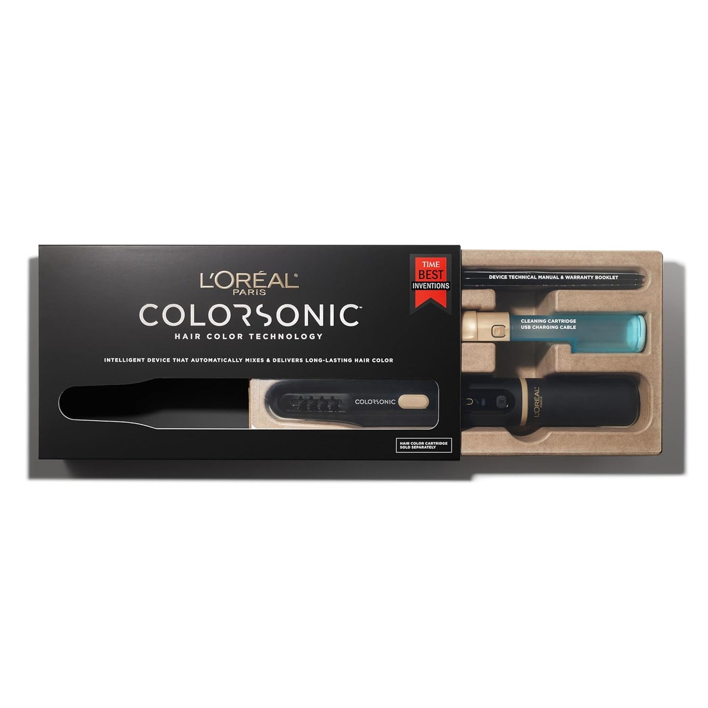 L'Oreal Paris Colorsonic Permanent Hair Dye Coloring Device for Root Touch Up, All Over Color, and Gray Coverage, Mistake-Free Application (Hair Color Cartridge Sold Separately)