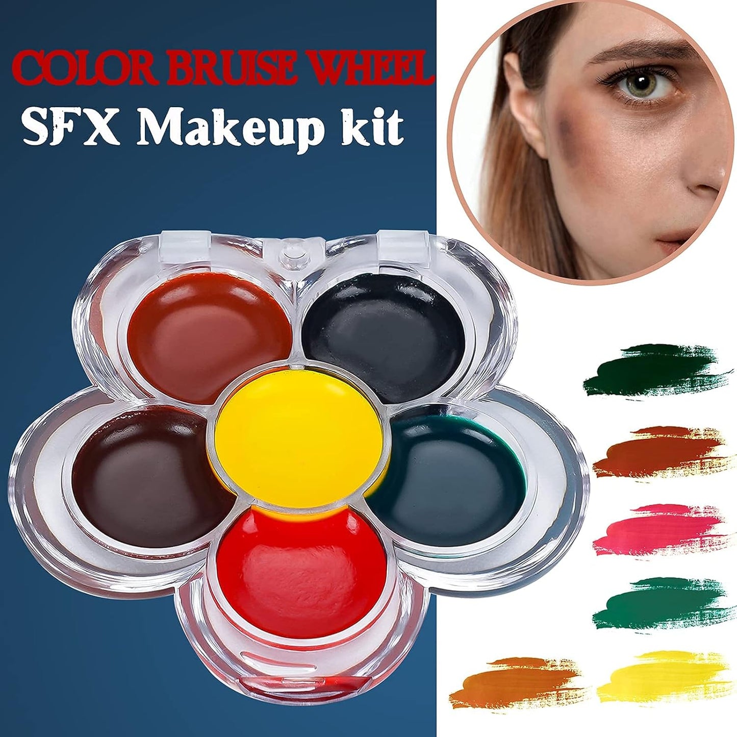 Scar Wax SFX Makeup Kit - Halloween Makeup Kit Fake Blood Makeup Special Effects Makeup Kit Skin Wax FX Makeup for Halloween Party Stage Festival