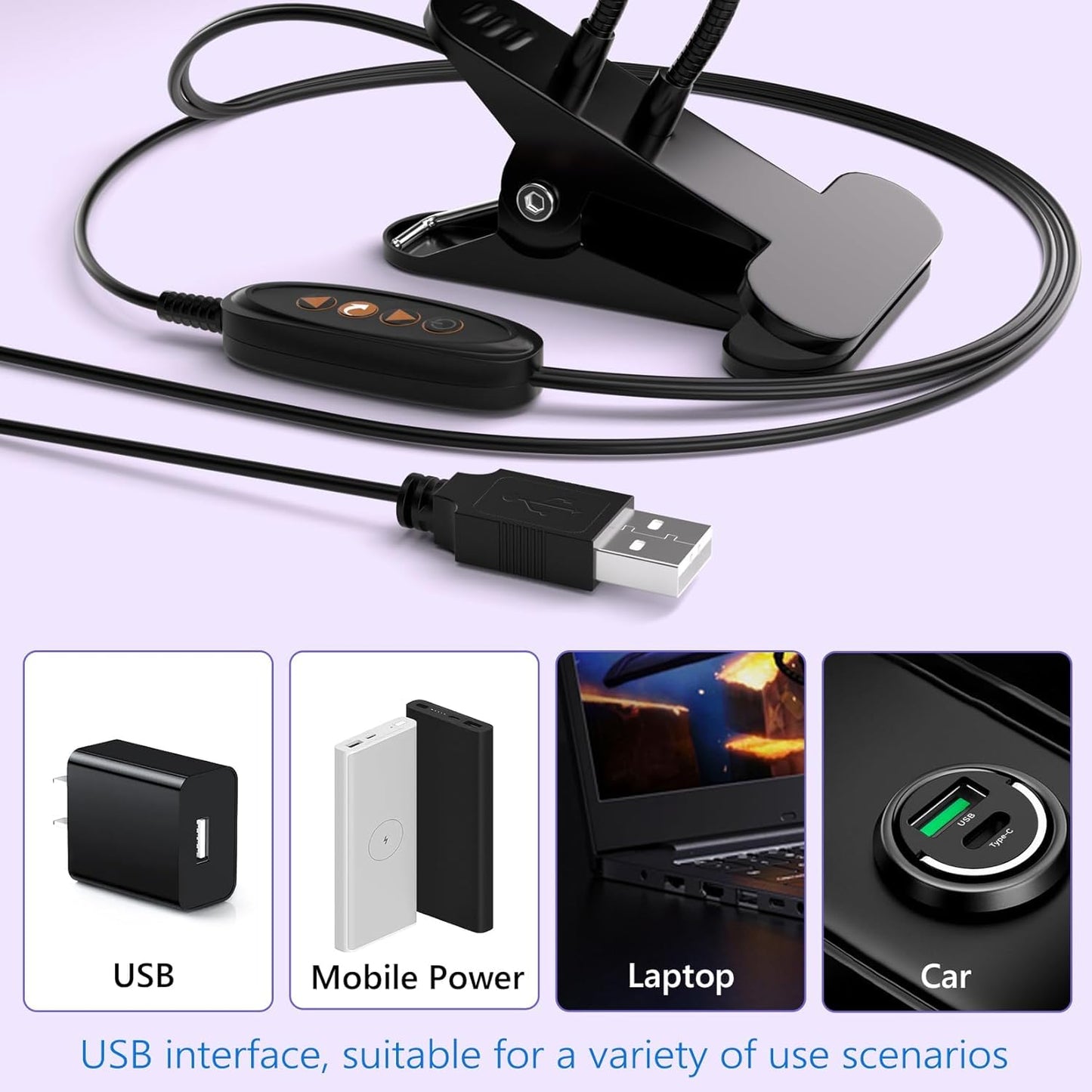 AORAEM LED Nail Lamps 3W Flexible Gooseneck Lamp Quicky Dry Double-Headed Nail Manicure Dryer Gel Polish Curing Light Plug Play Portable Flash Cure Light for Gel Nails Home DIY Professional Nail Tools