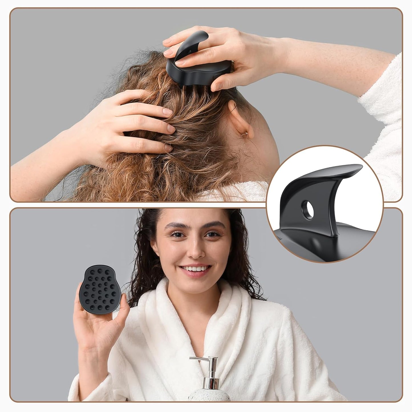 Electric Hair Scalp Massage Brush with Soft Silicone Bristles,3-Level Vibration,IPX6 Waterproof for Hair Growth & Dandruff Removal, Scalp Exfoliator(Green)