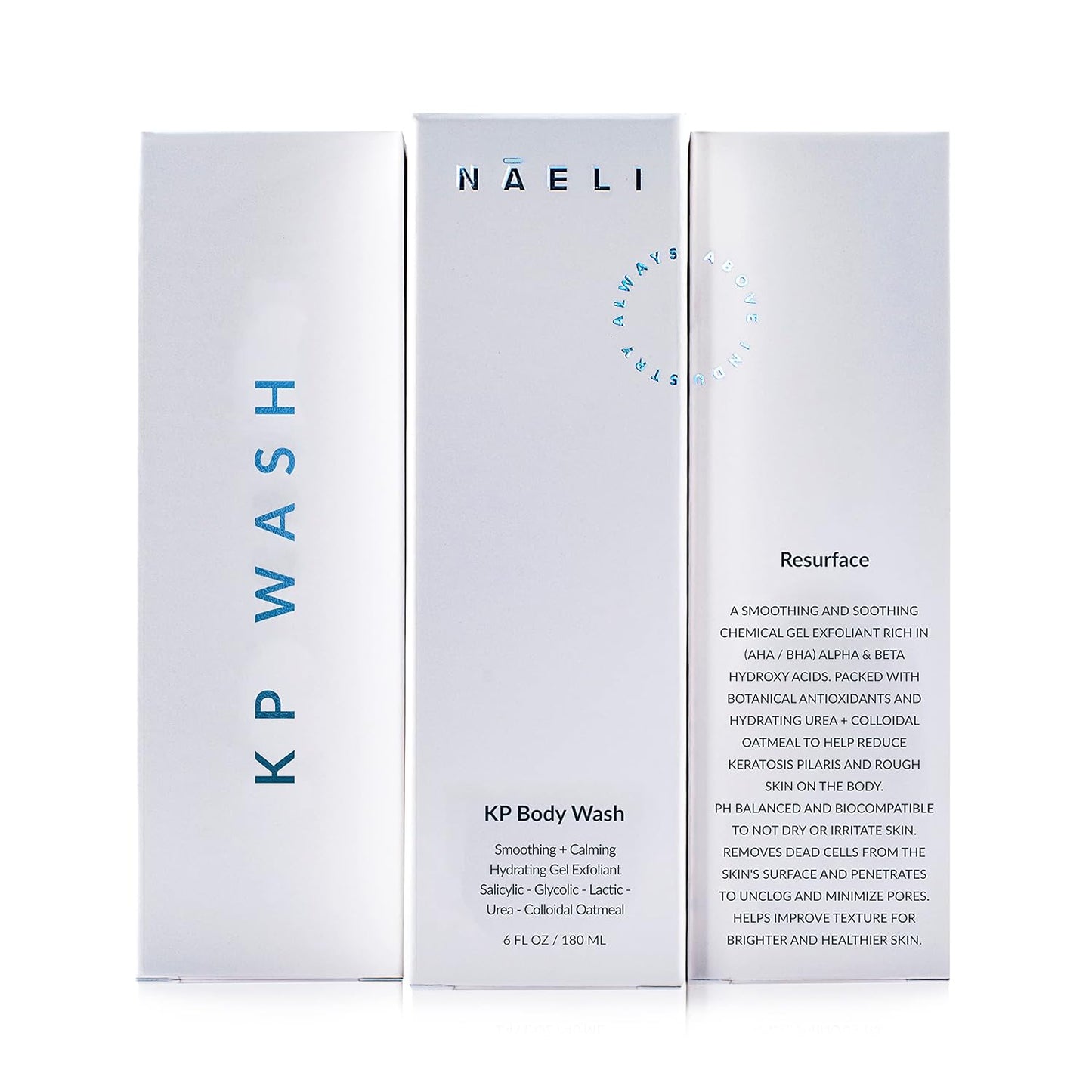 NAELI Keratosis Pilaris & Acne Exfoliating Body Wash Cleanser with 14% Glycolic & Salicylic Acid - Natural KP Bump Eraser & Strawberry Legs Treatment, Back & Butt Acne - Smooths & Hydrates, 6 oz