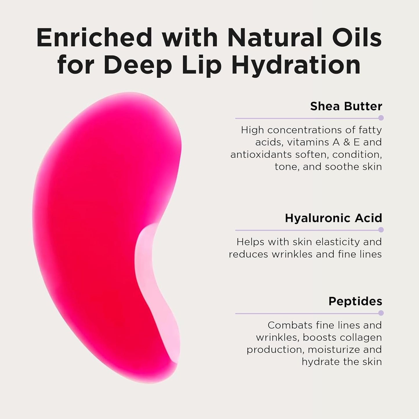 Côte Beauty The Necessity Peptide Lip Shine in Lola - Plumping Coral Lip Gloss with Hyaluronic Acid, Shea Butter & Jojoba Oil - Non-Sticky, Long-Lasting Hydrating Formula