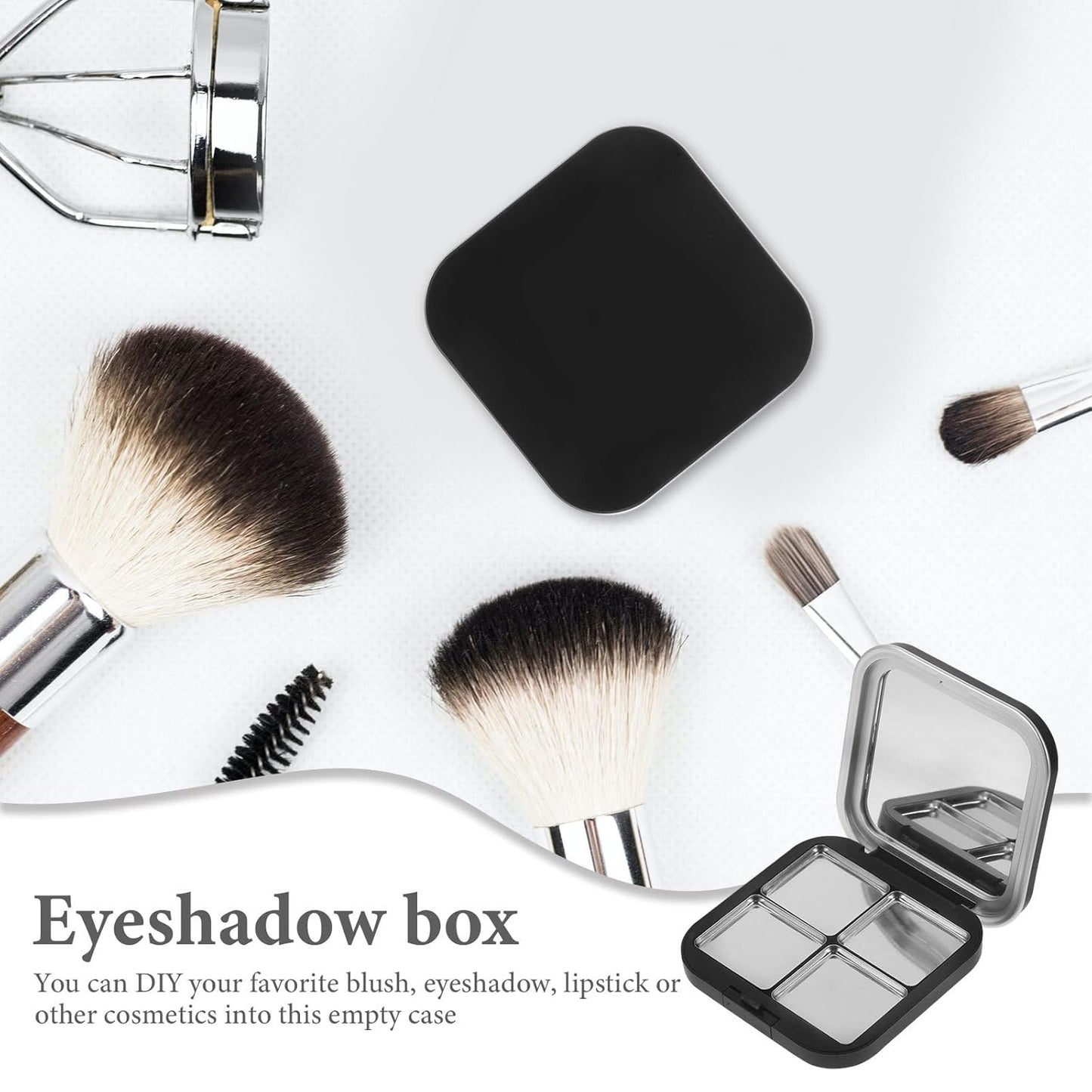 Blush Pallet Makeup 2pcs Empty Magnetic Eyeshadow Palette, Small Makeup Palette Lipstick Compact Containers Cosmetic Sample Storage Cases Makeup Plate for Foundation