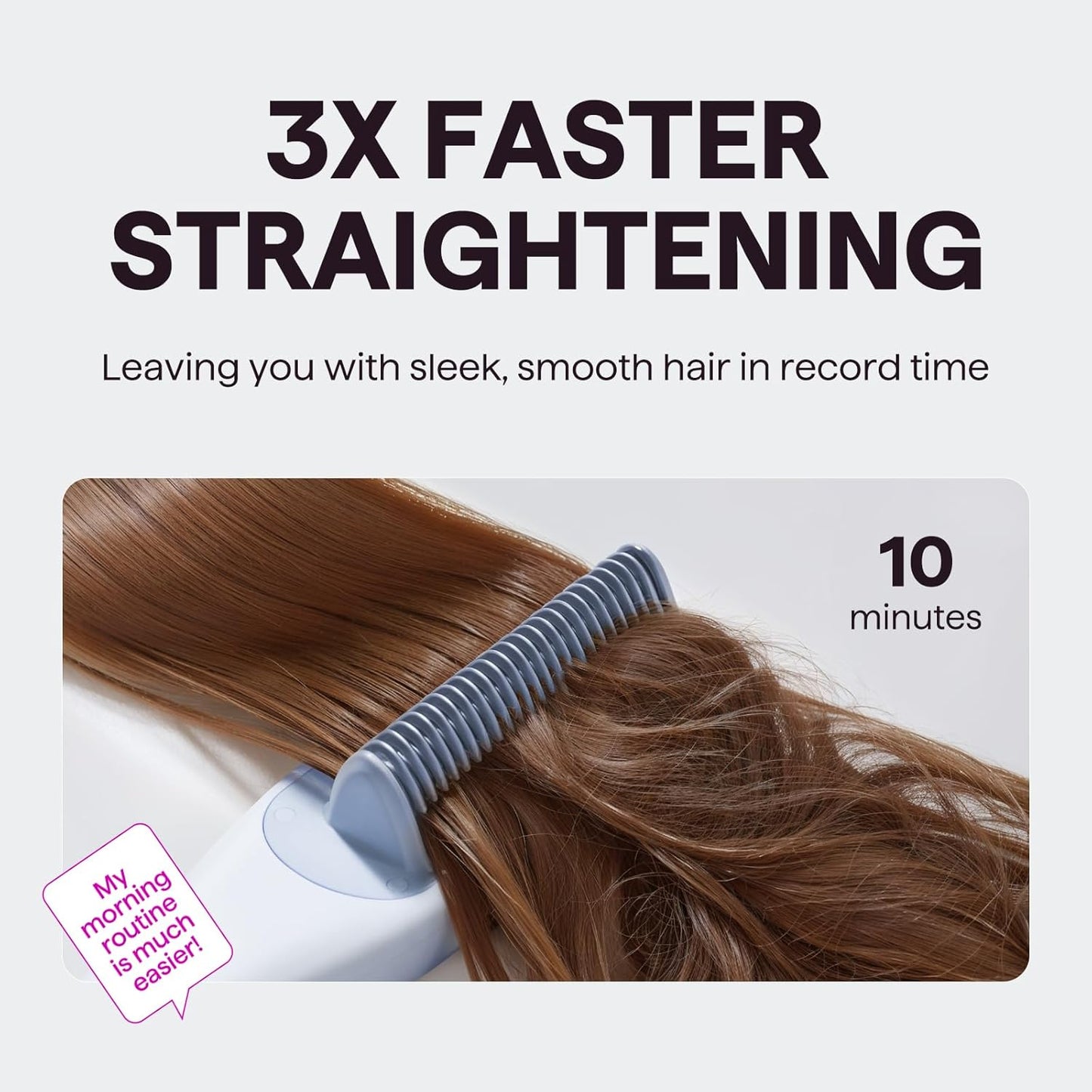 Wavytalk Pro Steam Hair Straightener Brush, Steamline Pro 3 in 1 Straightening Brush, Steam Reduces Damage, Nourishes Hair, and Expedites Straightening