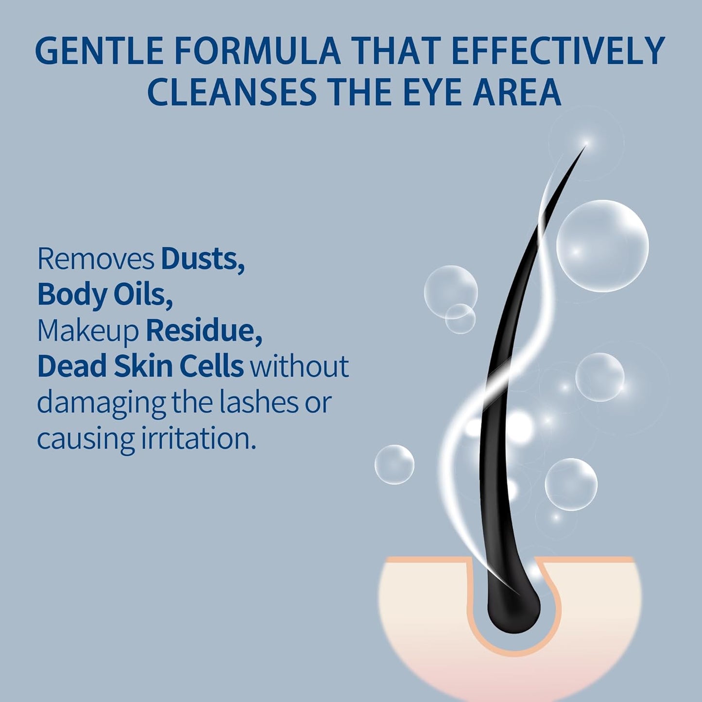 Lash Shampoo Bulk, Eyelash Cleanser for Extensions 2 Liters, Safe Makeup Remover, Non-irritating or Burning Eyelid Foaming Cleanser for Professional Salon and Home Use (Ocean-2L)