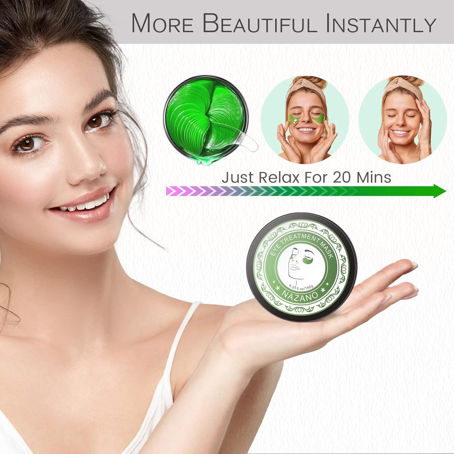 Under Eye Patches for Dark Circles and Puffiness - Under Eye Masks Anti-Aging Collagen Hyaluronic Acid, Reduce Dark Circles & Wrinkles Skincare Beauty Products for Self Care (30 Pairs)