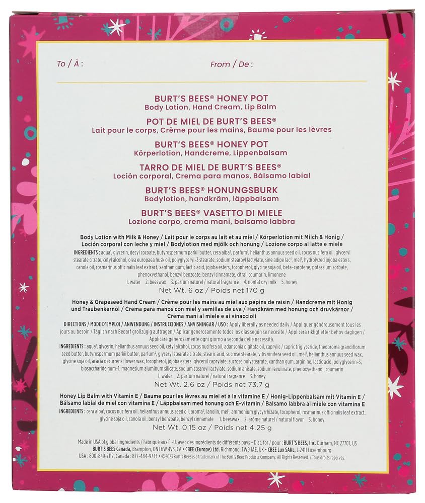 Burts Bees Honey Pot Holiday Gift Kit, 1 EA