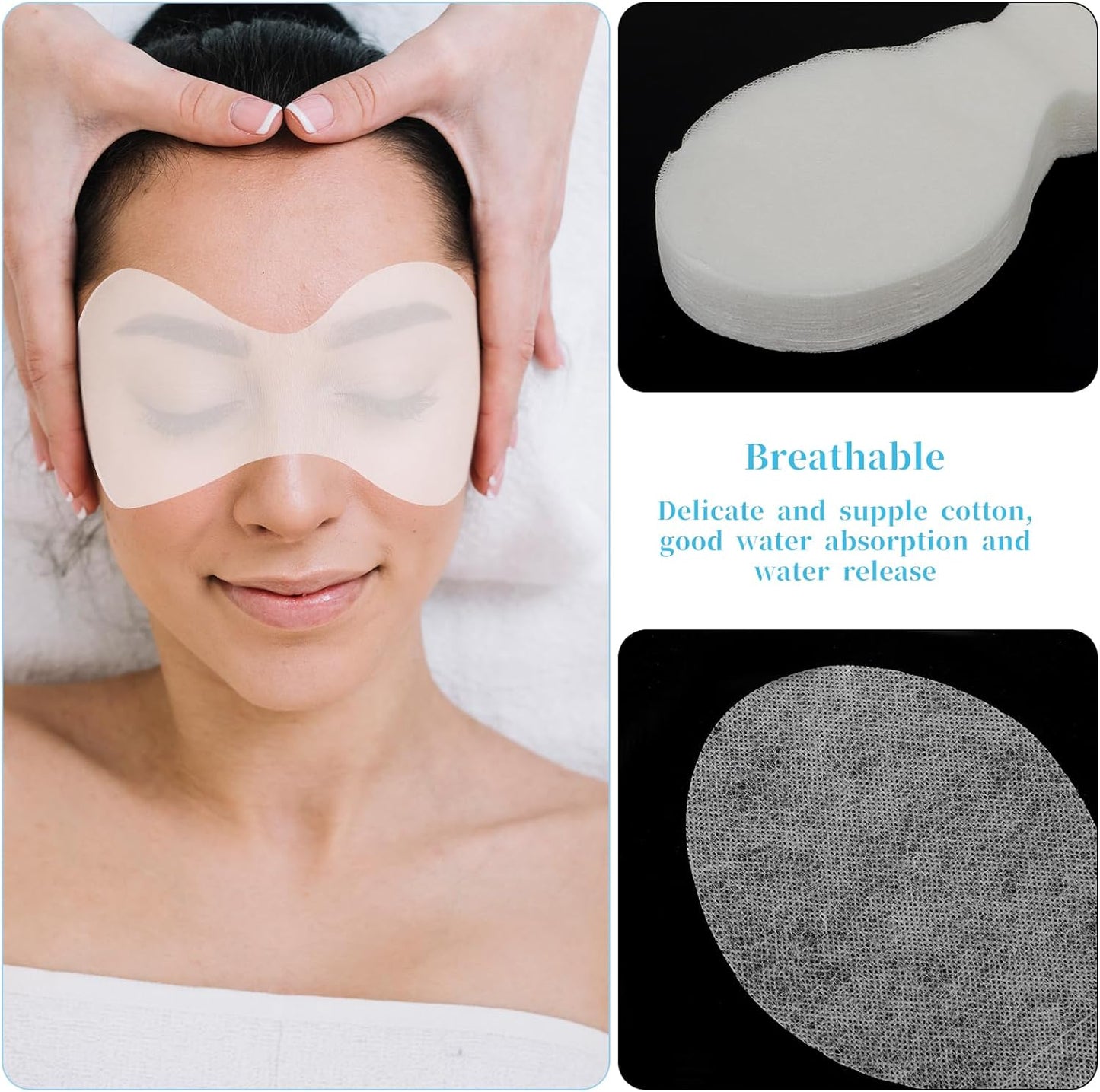 200 Sheets Disposable Eye Mask Paper, Natural Silk Eye Care Patches Paper, Facial Eye Covers Spa Cotton Paper, DIY Clear Eye Mask Paper Beauty Sheets for Cosmetic Facial Sheet Eye Paper