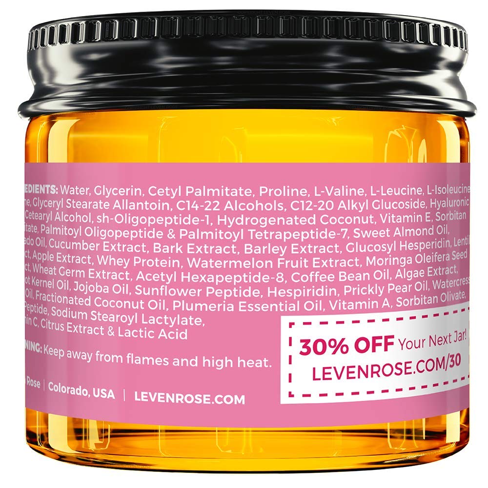 Leven Rose Lifting Coffee Eye Cream 1 oz - Natural Caffeine Eye Cream for Dark Circles and Puffiness - Firming Anti Aging Eye Cream with Caffeine - Collagen Building Under Eye Cream Caffeine