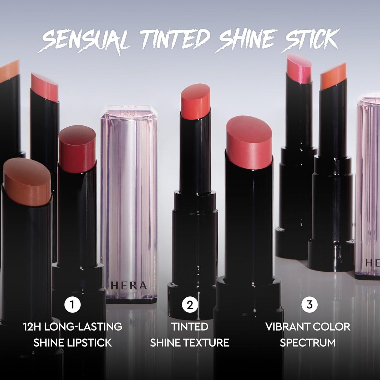 HERA Sensual Tinted Shine Stick 3.5g #99 BLACK CHERRY | 12HR Long-lasting Lipstick, Sheer & Buildable Lip Tint Stain, Hydrating Formula with Vitamin E, Smooth Finish and Luxurious Korean Makeup