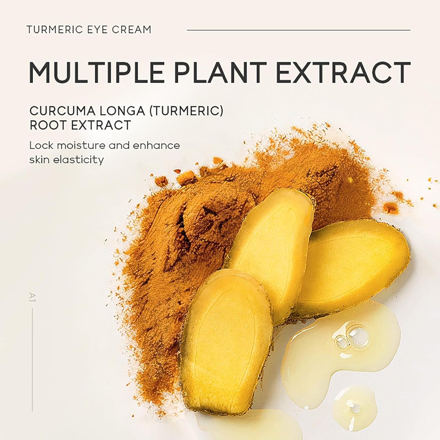 Turmeric Under Eye Cream, For Dull Eye Skin, Fine Lines, Eye Bags, Dark Circles, Eye Firming, Even Skin Tone, Hydrating, Moisturizes, Smooths Fine Lines Under Eye Serum, Turmeric Booster Eye Treatment Eye Cream